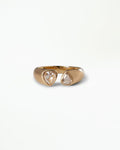 Pear Rose Cut Diamond Dyad Ring