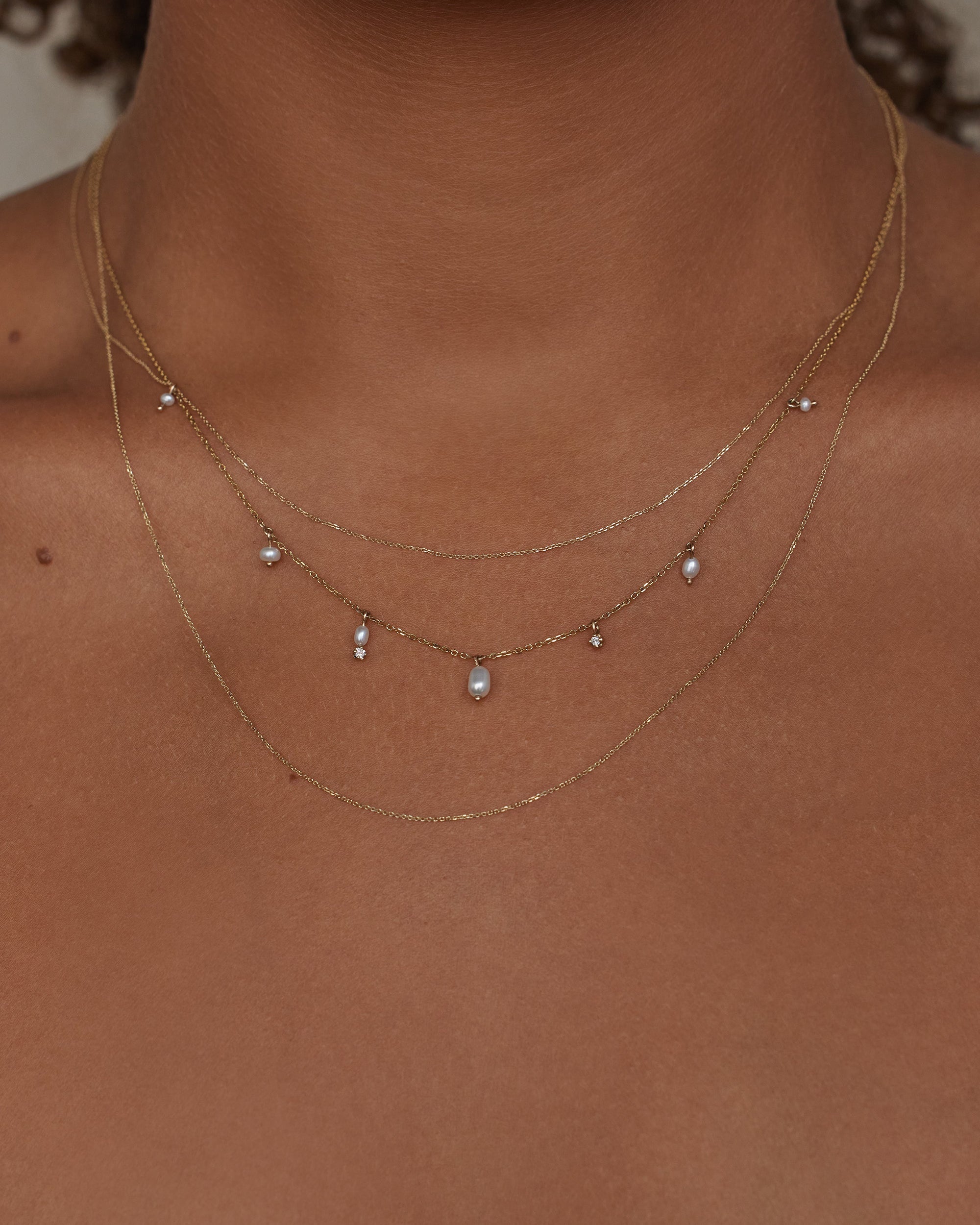 Pearl and Diamond Cascade Necklace – WWAKE
