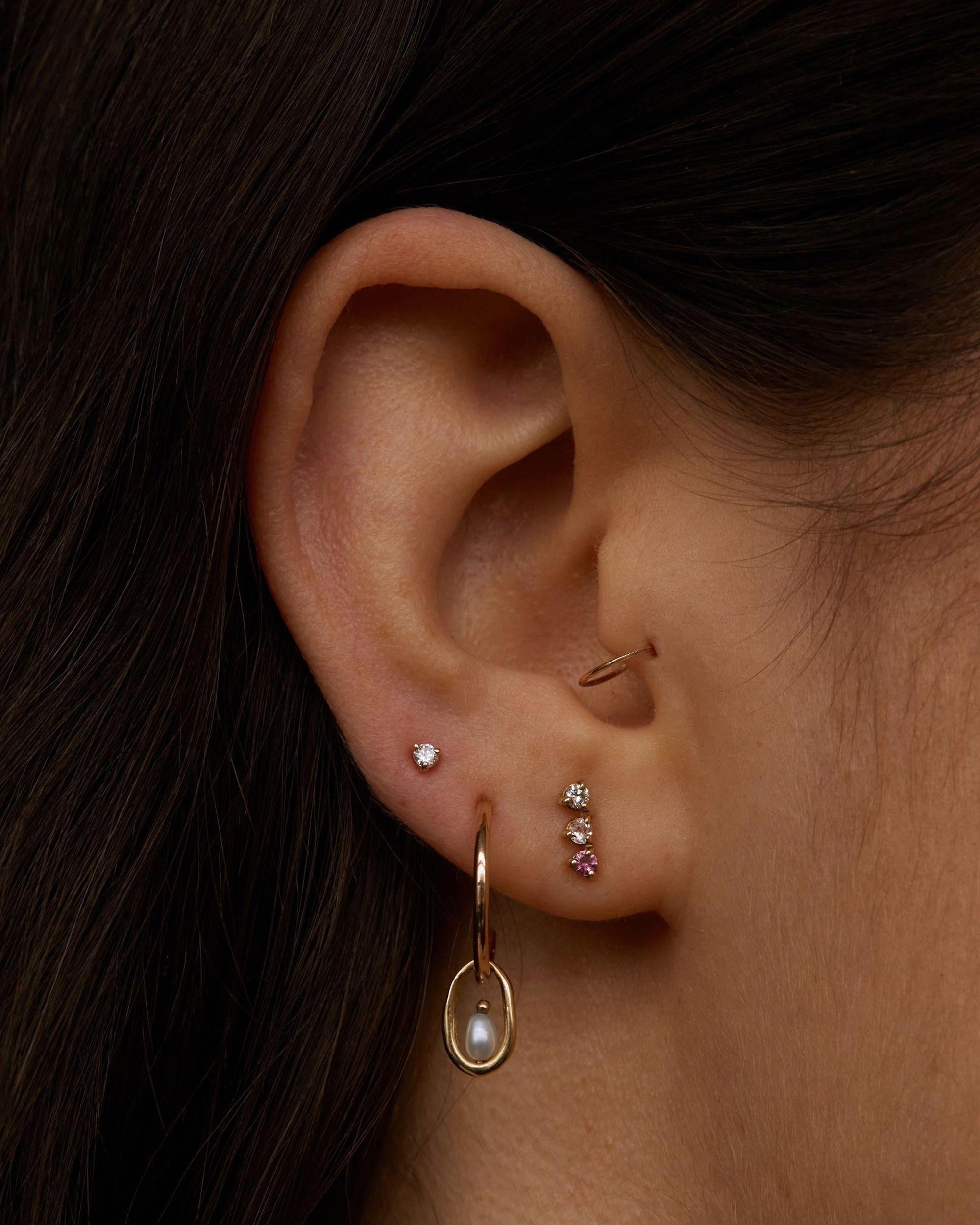 Pearl Droplet Hoop Earring