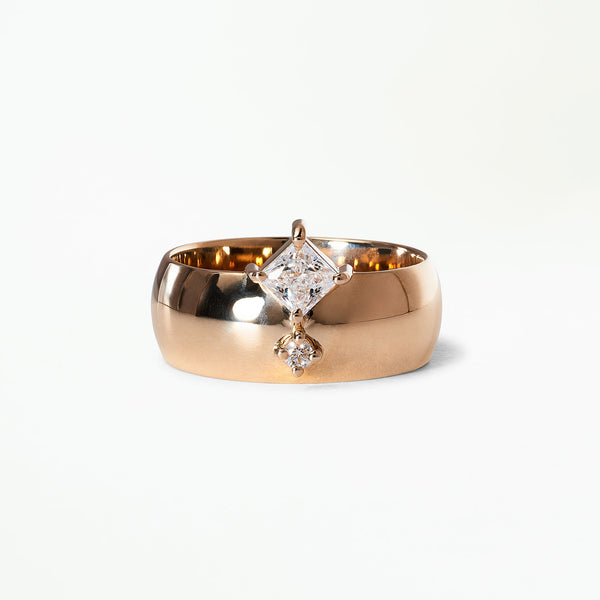 [lifestyle]Princess Cut Diamond Bricolage Ring