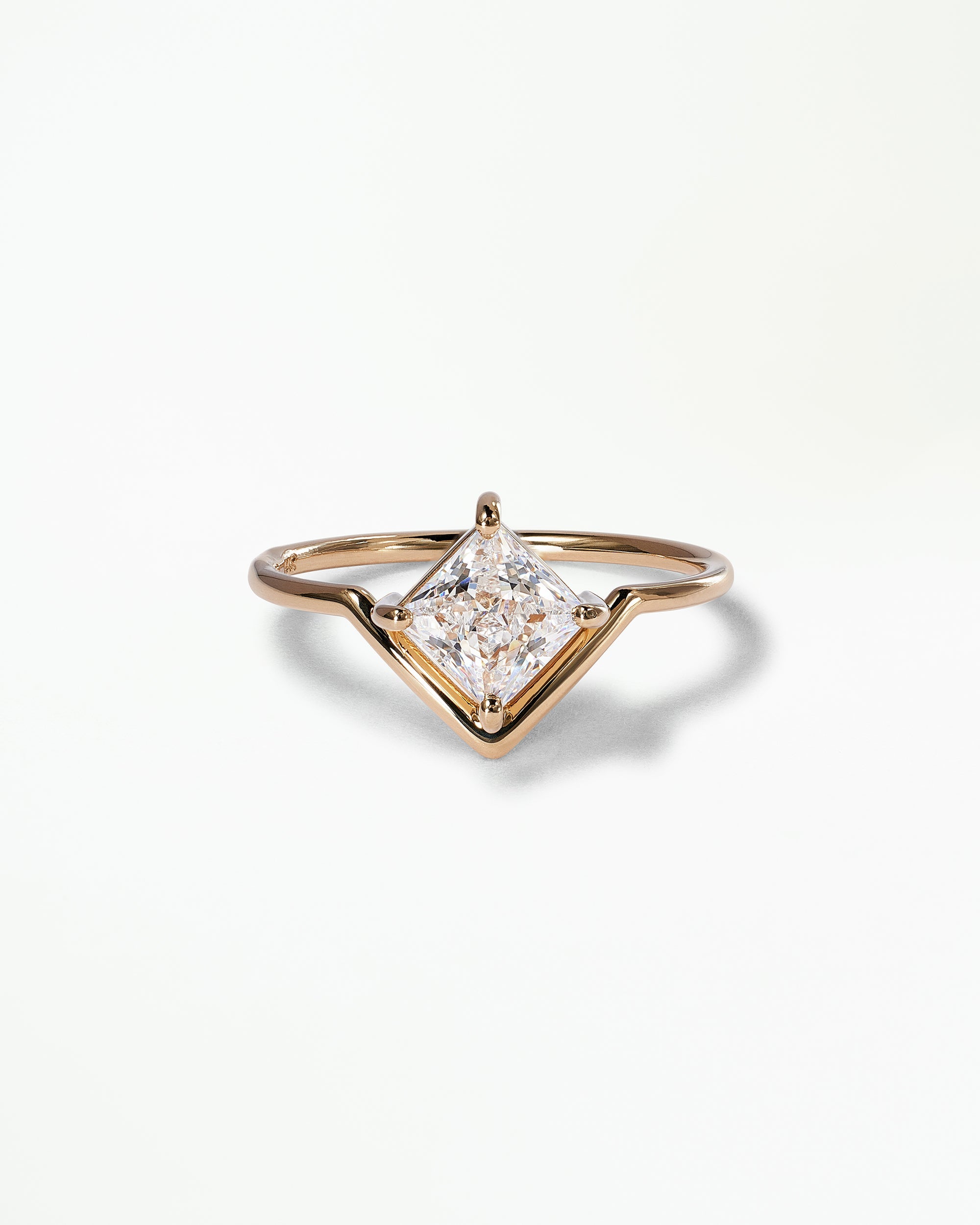Princess Cut Diamond Nestled Ring