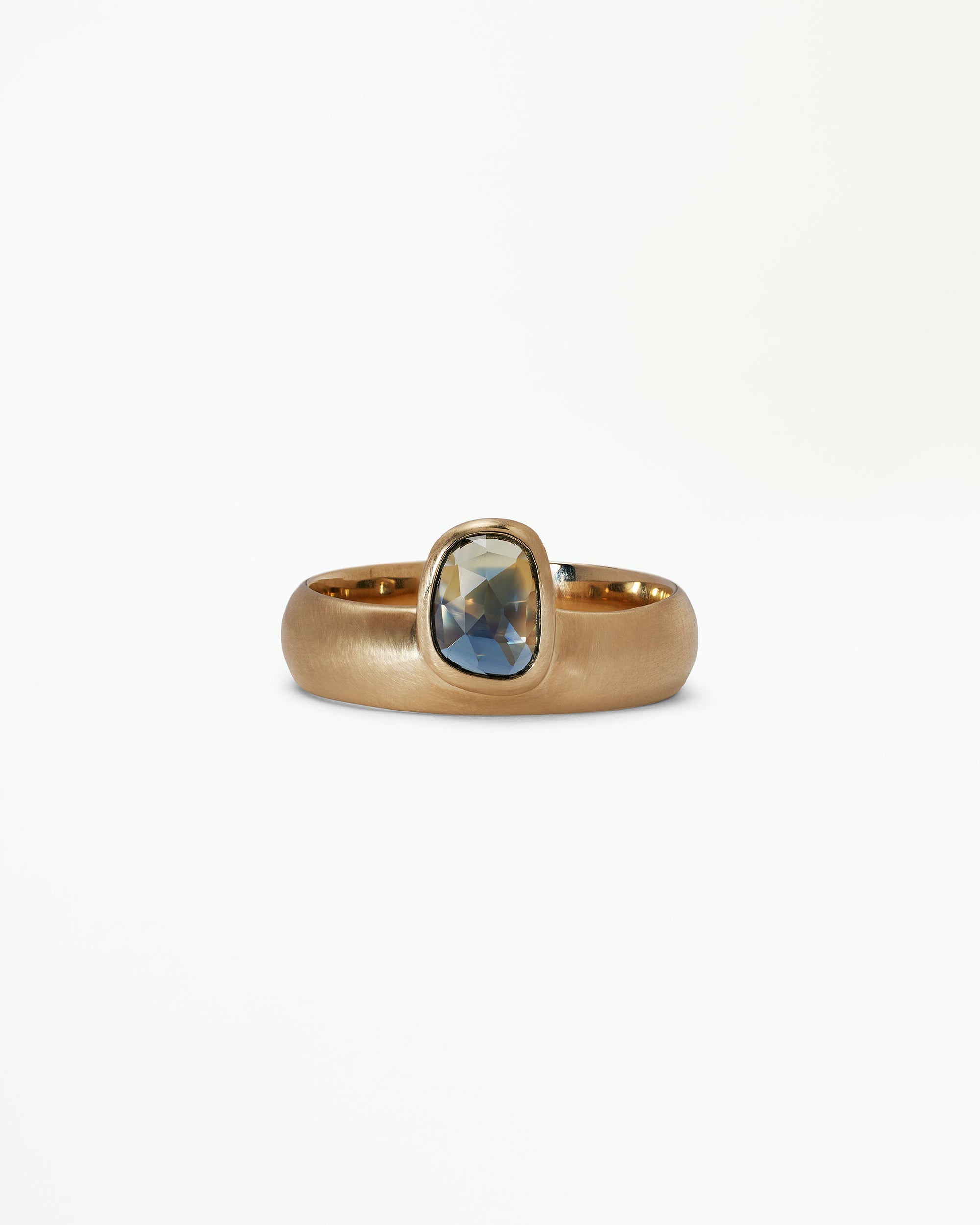 Rose Cut Sapphire Dome Monolith Ring No. 7