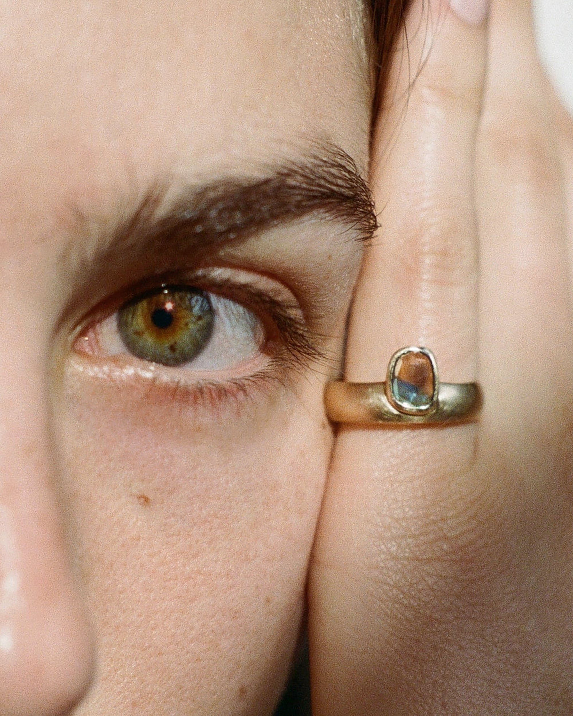 Rose Cut Sapphire Dome Monolith Ring No. 7