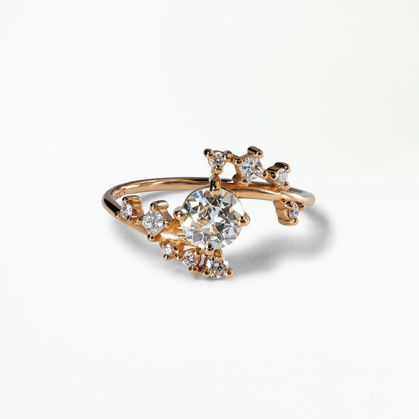 [lifestyle]Round Brilliant Cut Diamond Celestial Ring