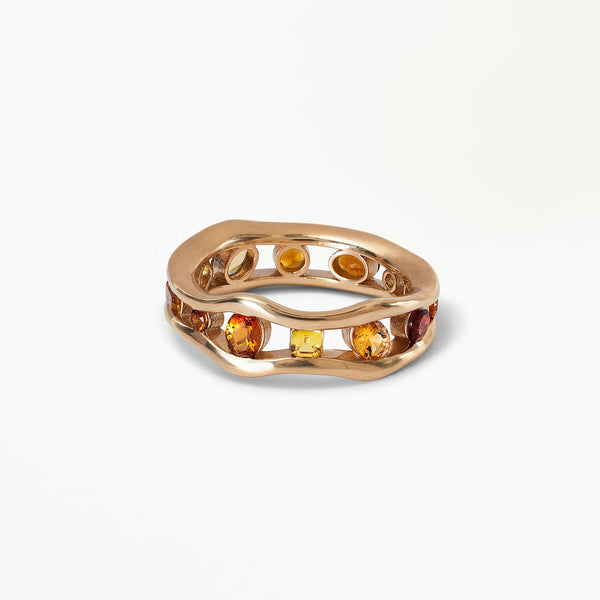Sapphire and Citrine Float Ring