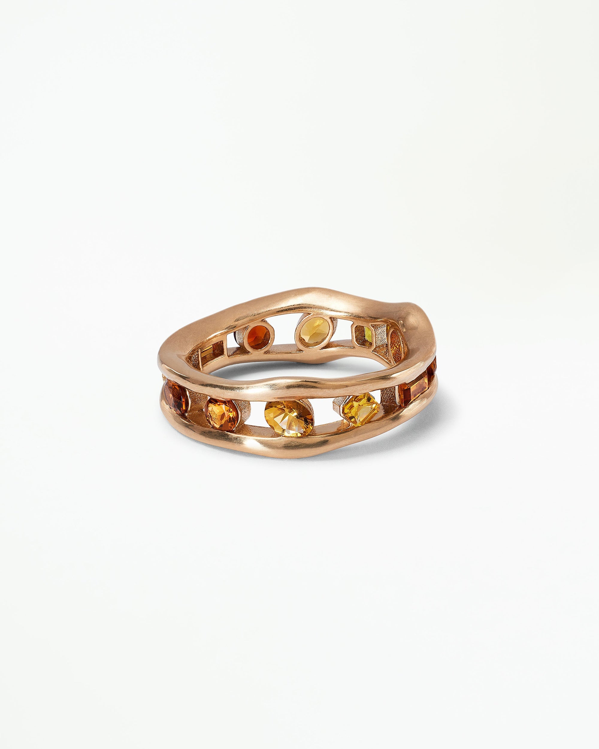 Sapphire and Citrine Float Ring