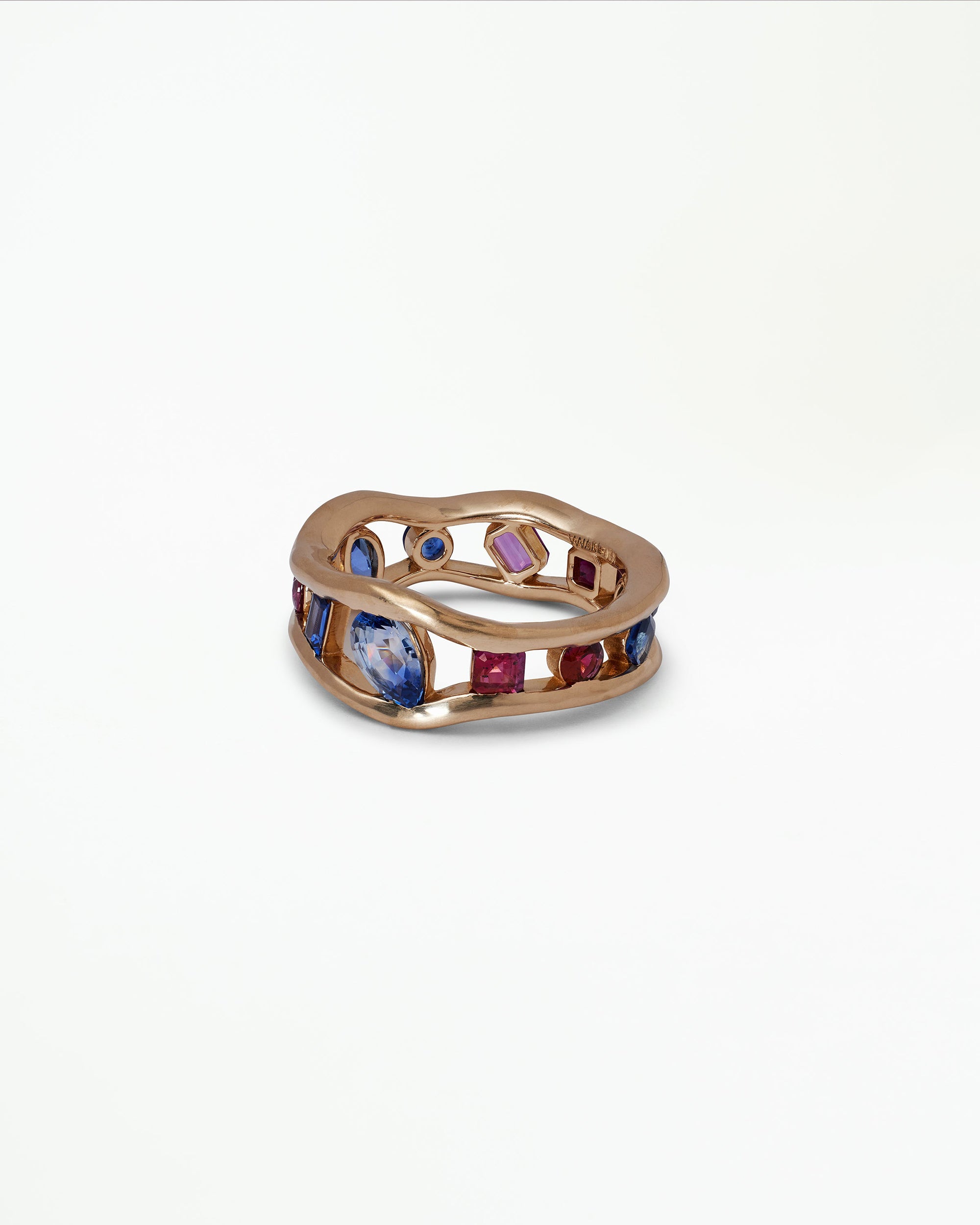 Sapphire and Ruby Float Ring No. 1