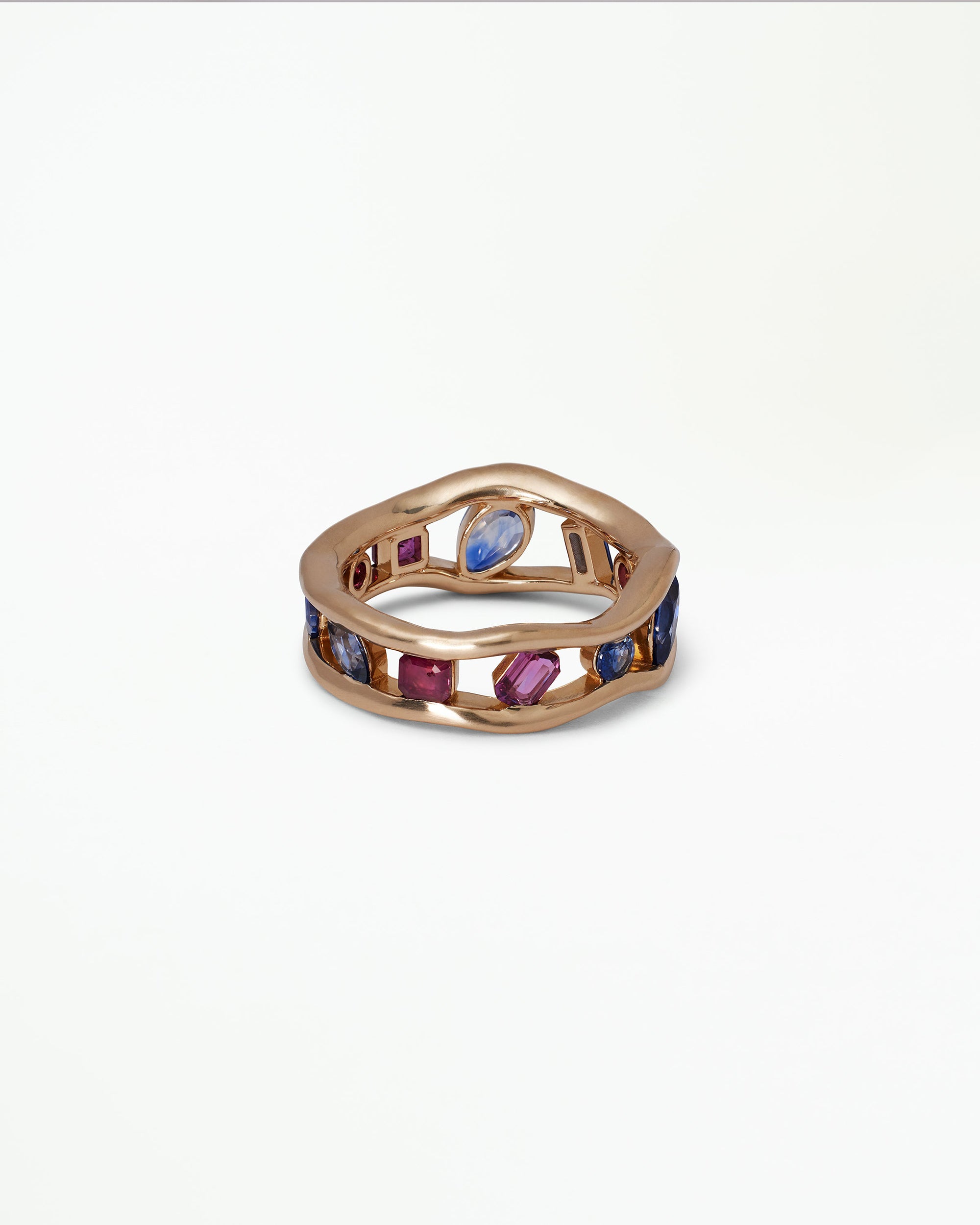 Sapphire and Ruby Float Ring No. 1