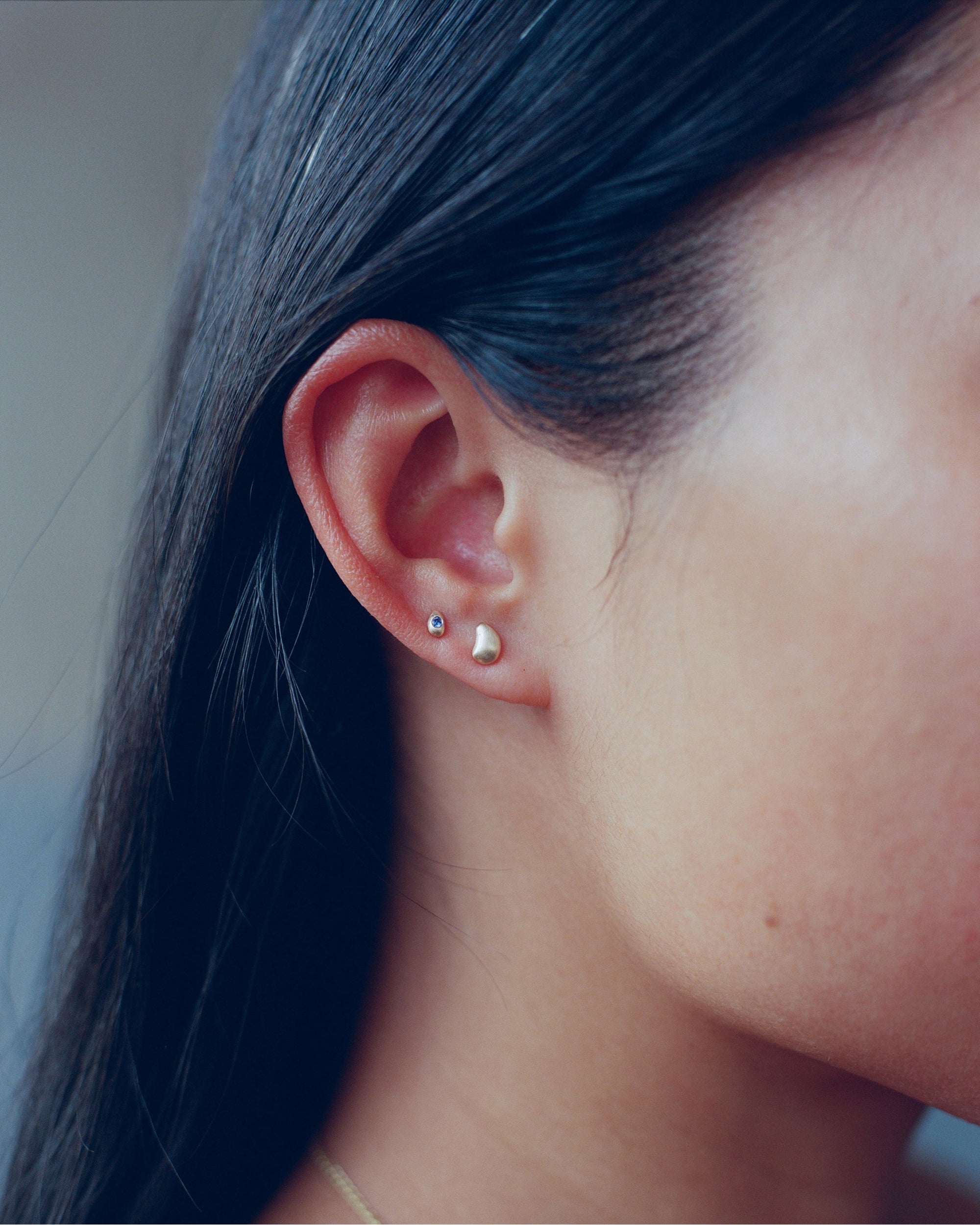 Sapphire Bean Earrings