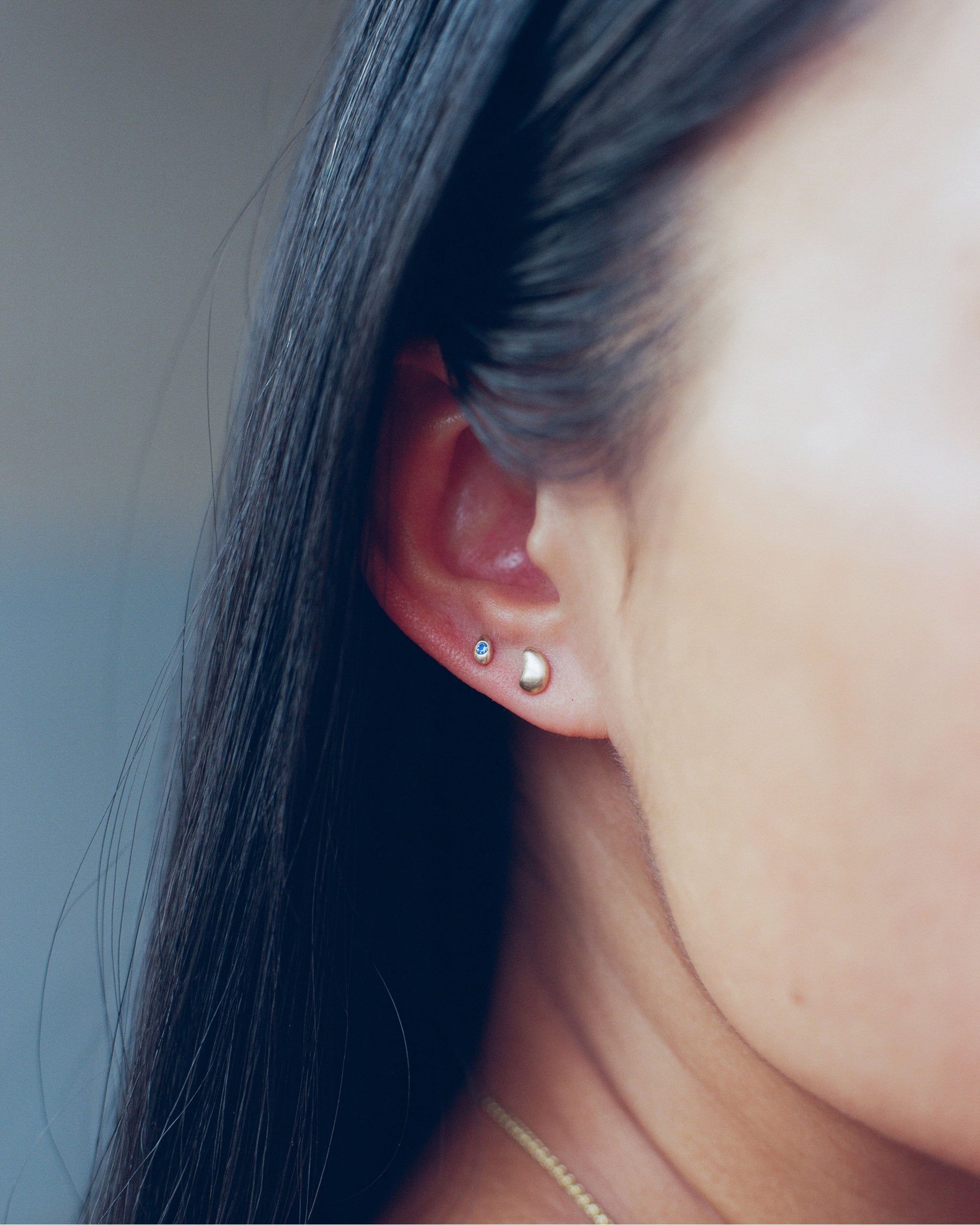 Sapphire Bean Earrings