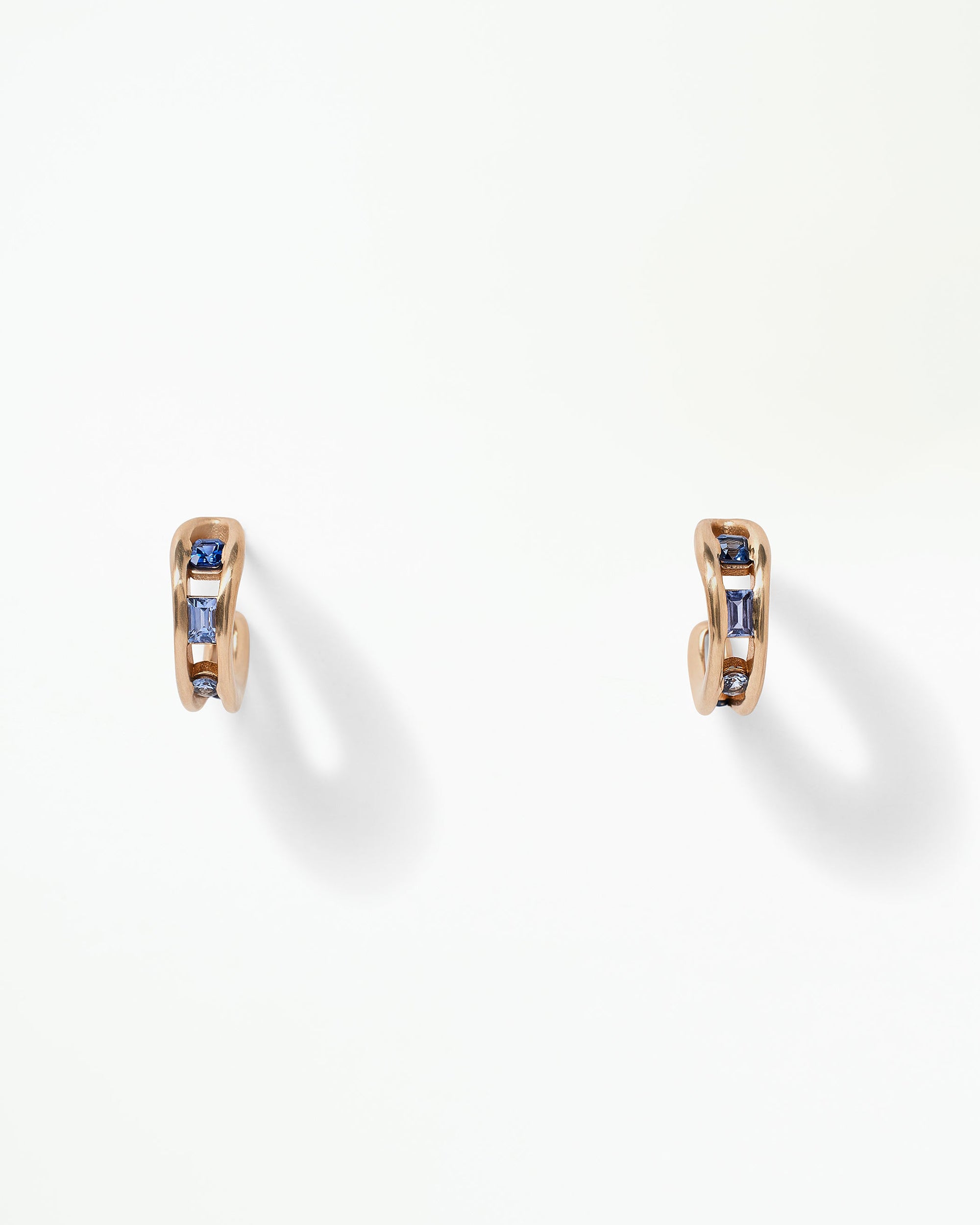 Sapphire Float Hoop Earring