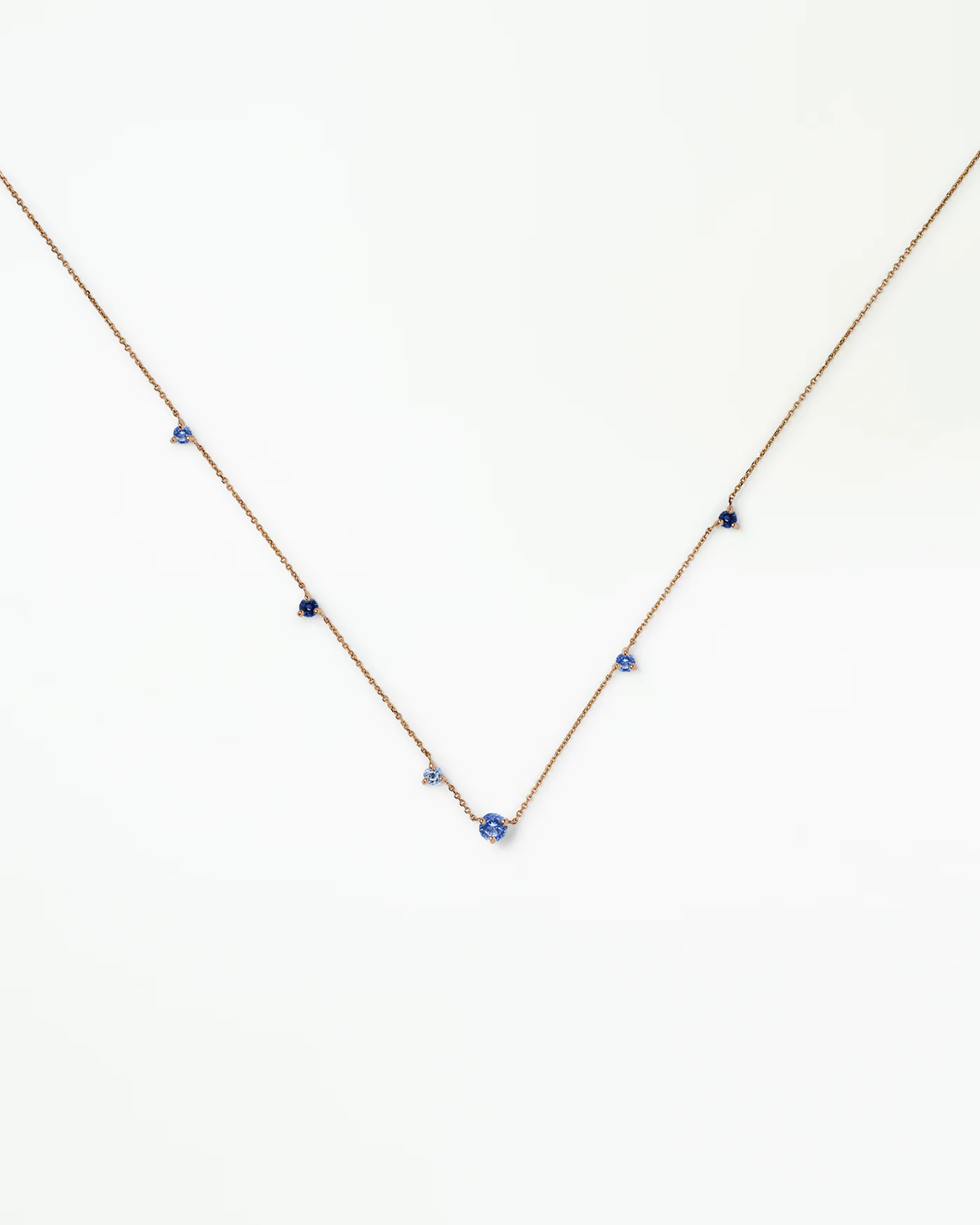 Sapphire Linear Chain Necklace