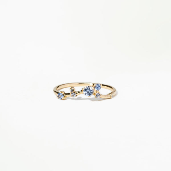 Sapphire Organic Triangle Ring