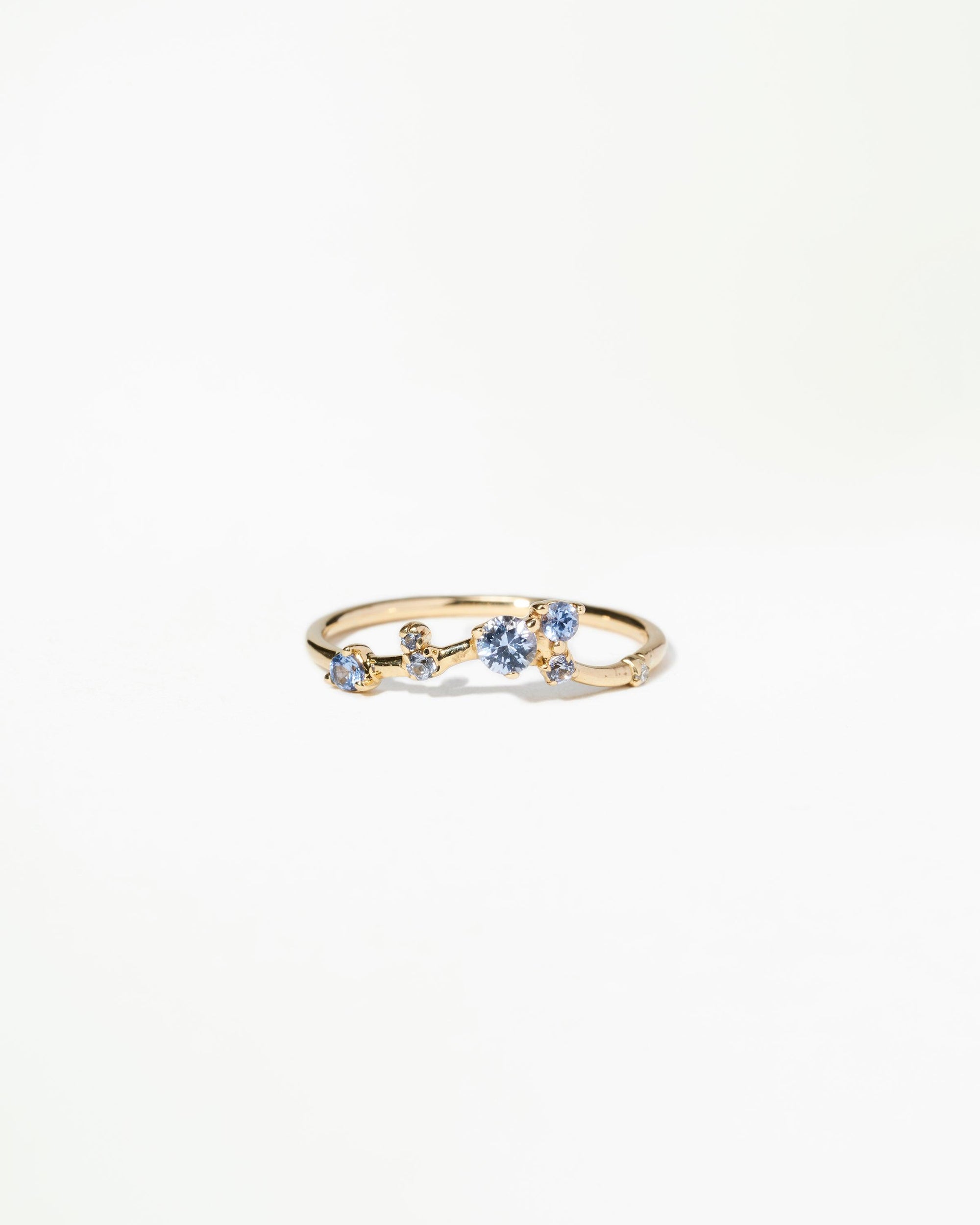 Sapphire Organic Triangle Ring