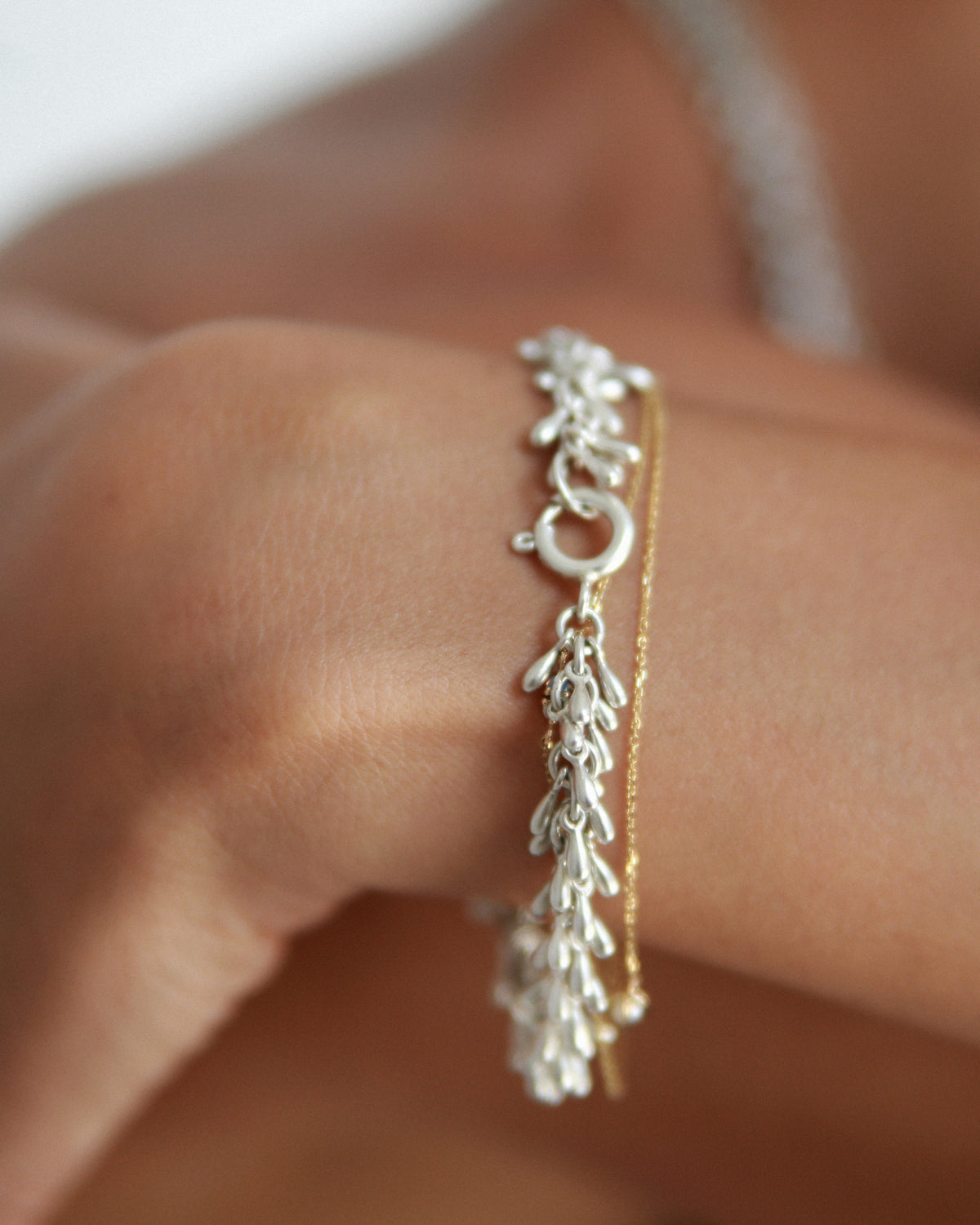 Silver Fringe Bracelet
