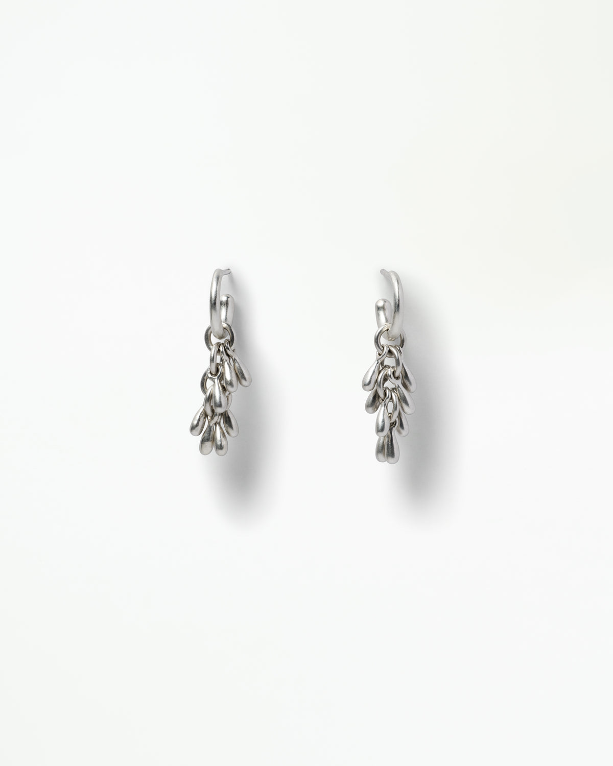 Silver Fringe Hoop Earring