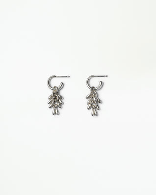Silver Fringe Hoop Earring
