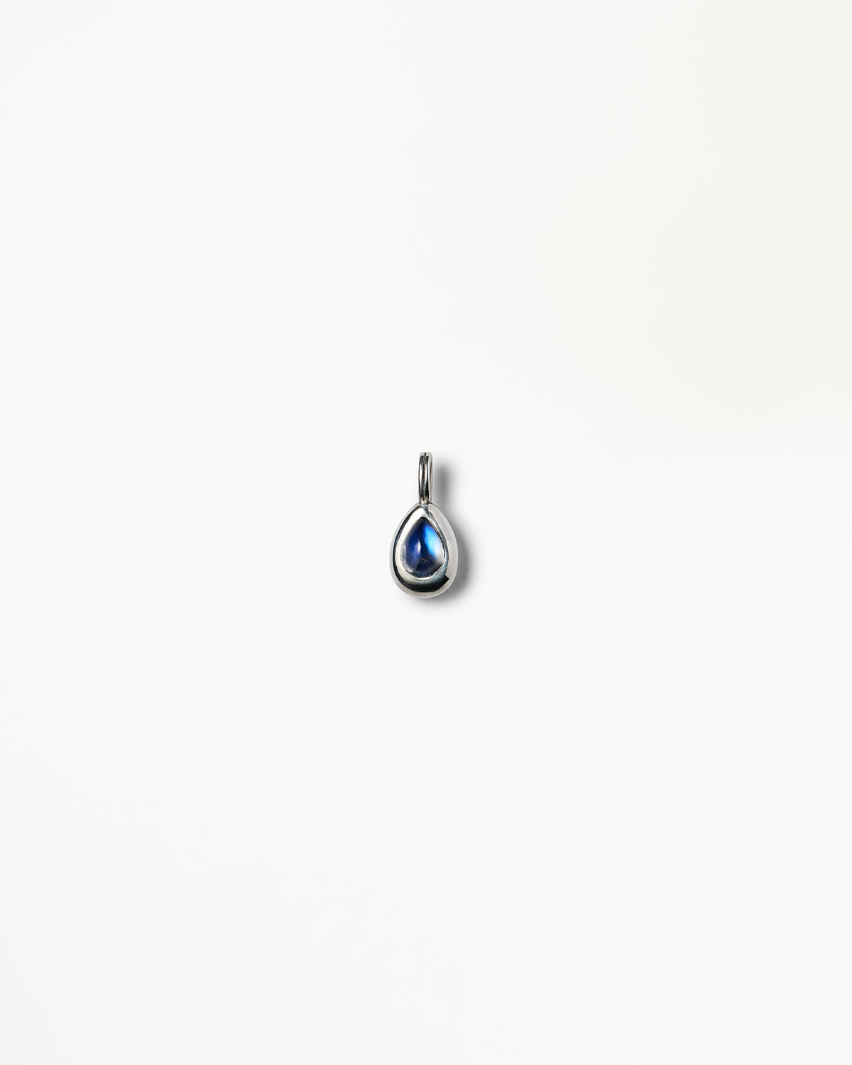 Silver Moonstone Pear Charm