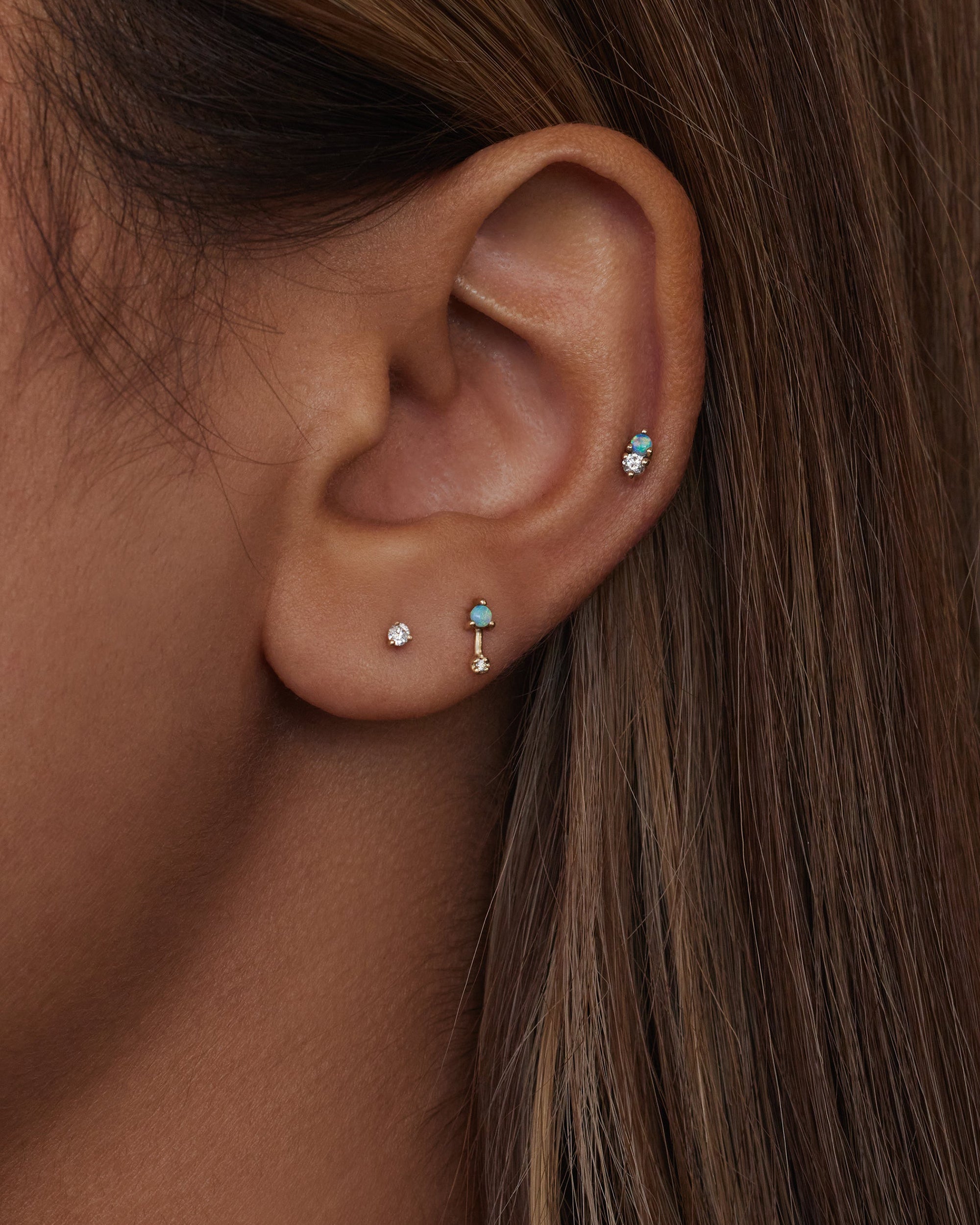 Small Brilliant Diamond Stud Earring