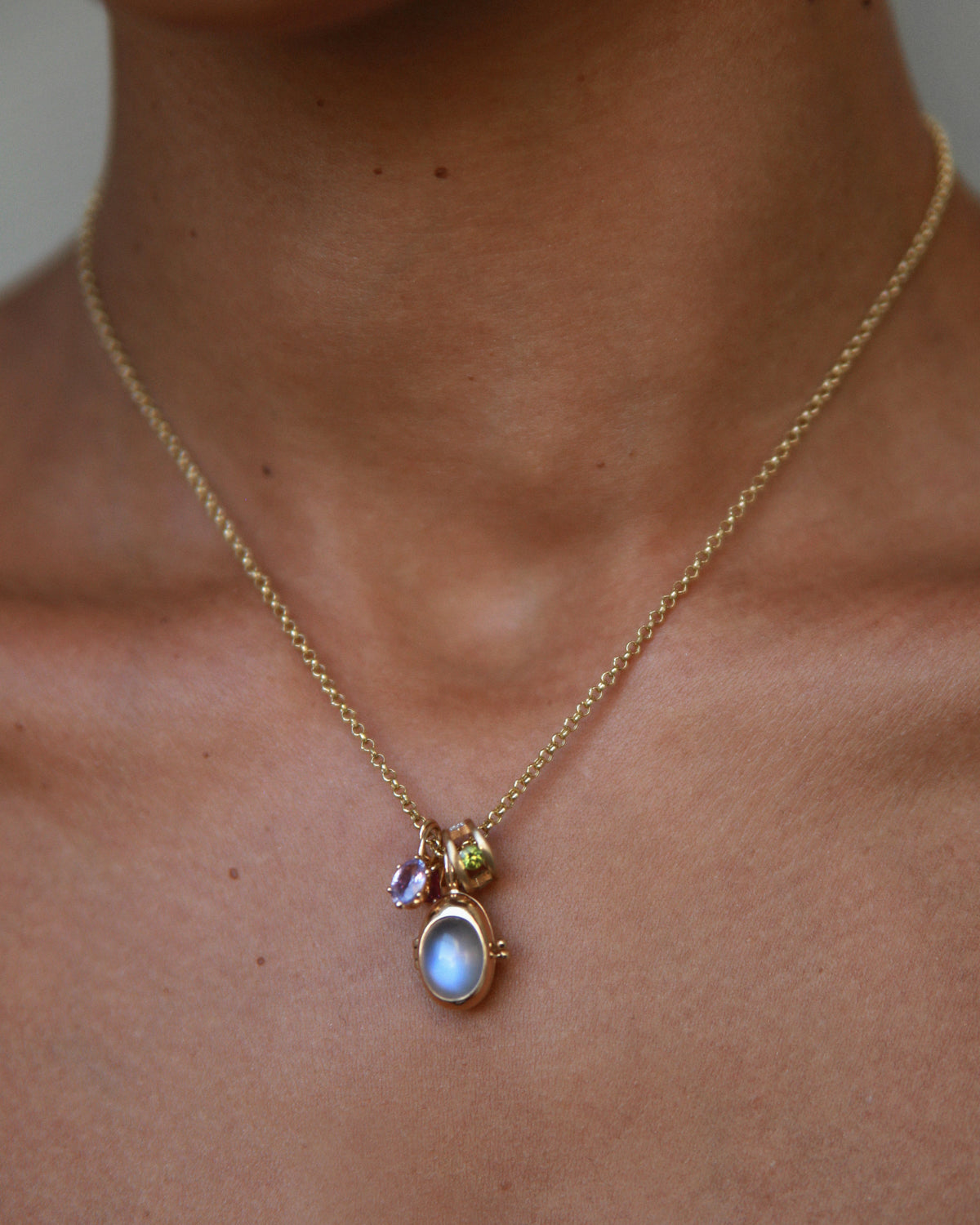 Small Gold Rolo Chain Necklace