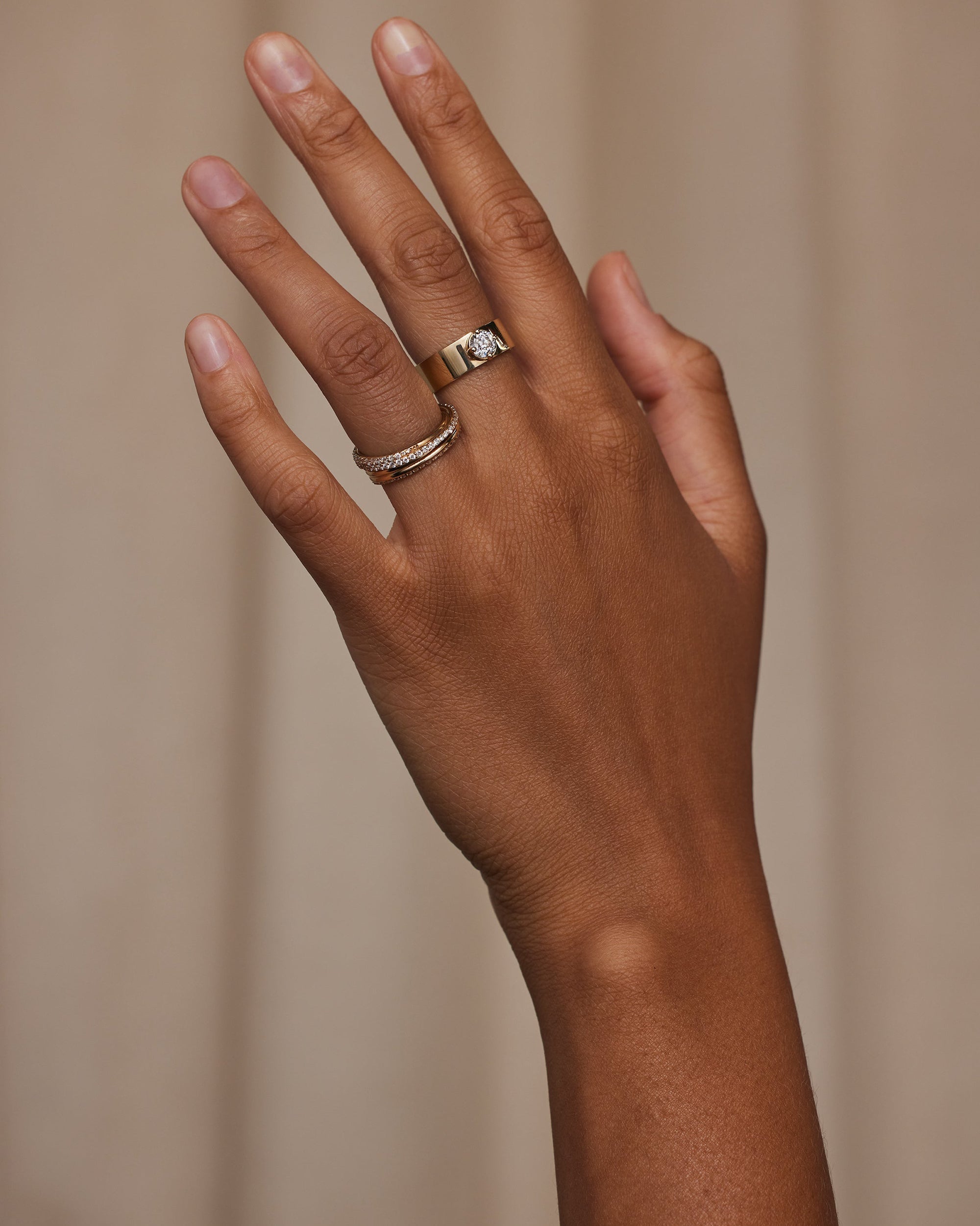 Small Pave Diamond Eternity Current Ring