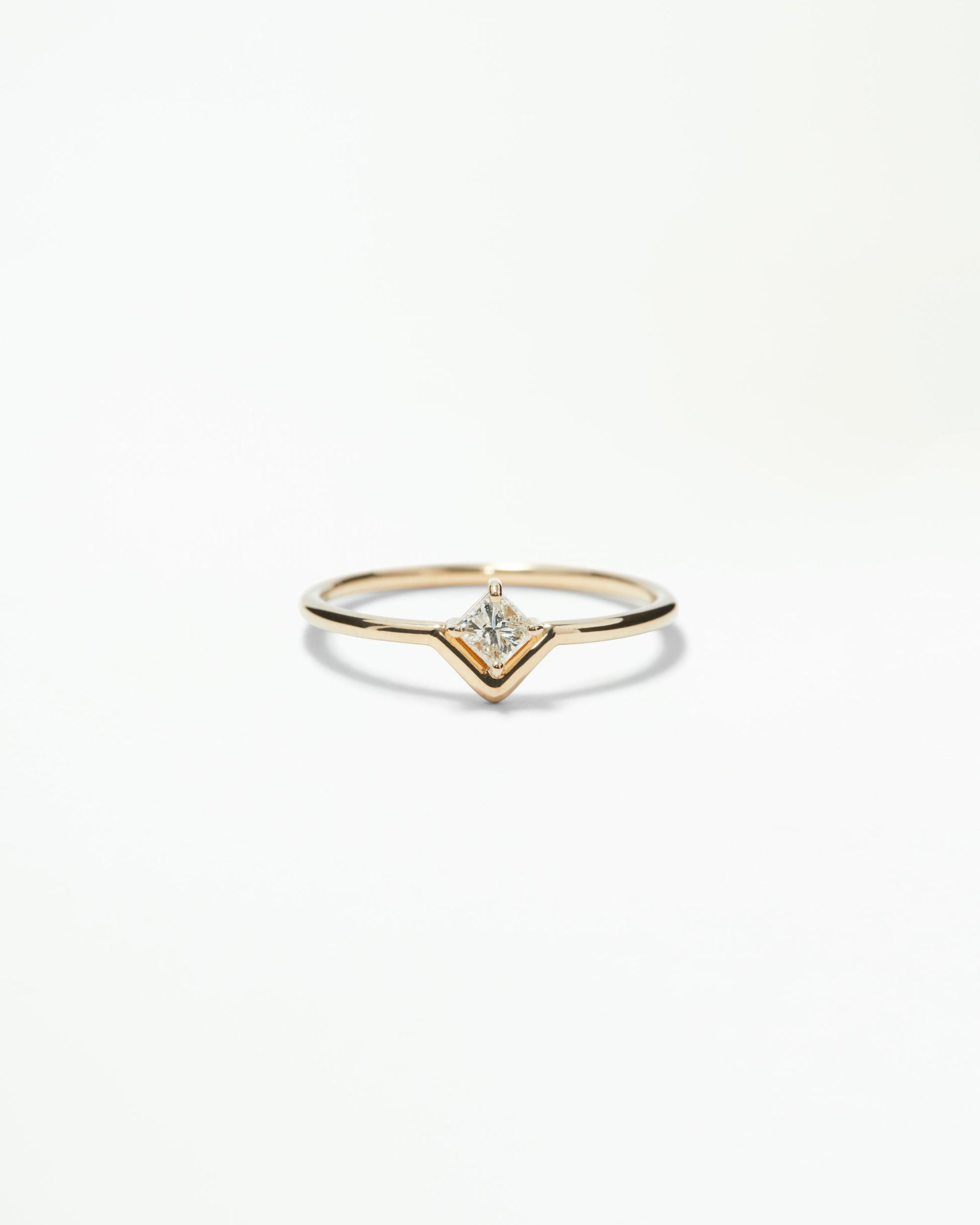 Small Princess Cut Diamond Nestled Ring
