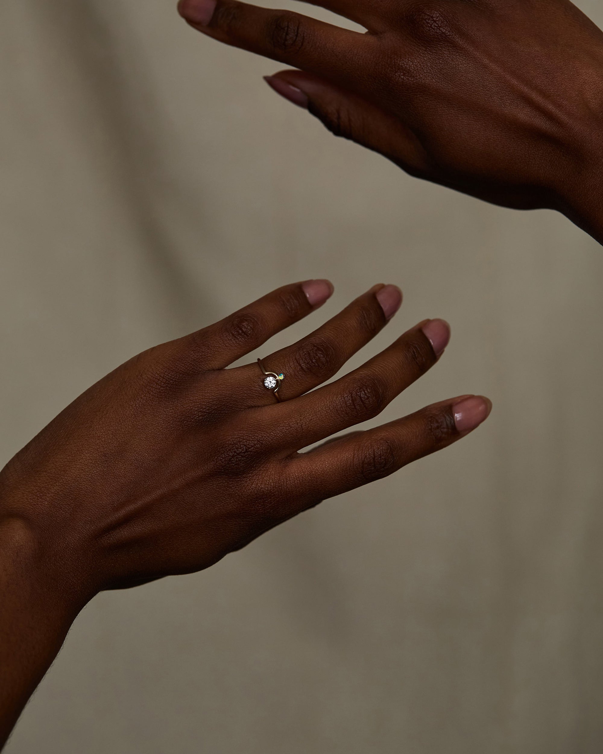 Nestled Opal and Diamond Ring | WWAKE