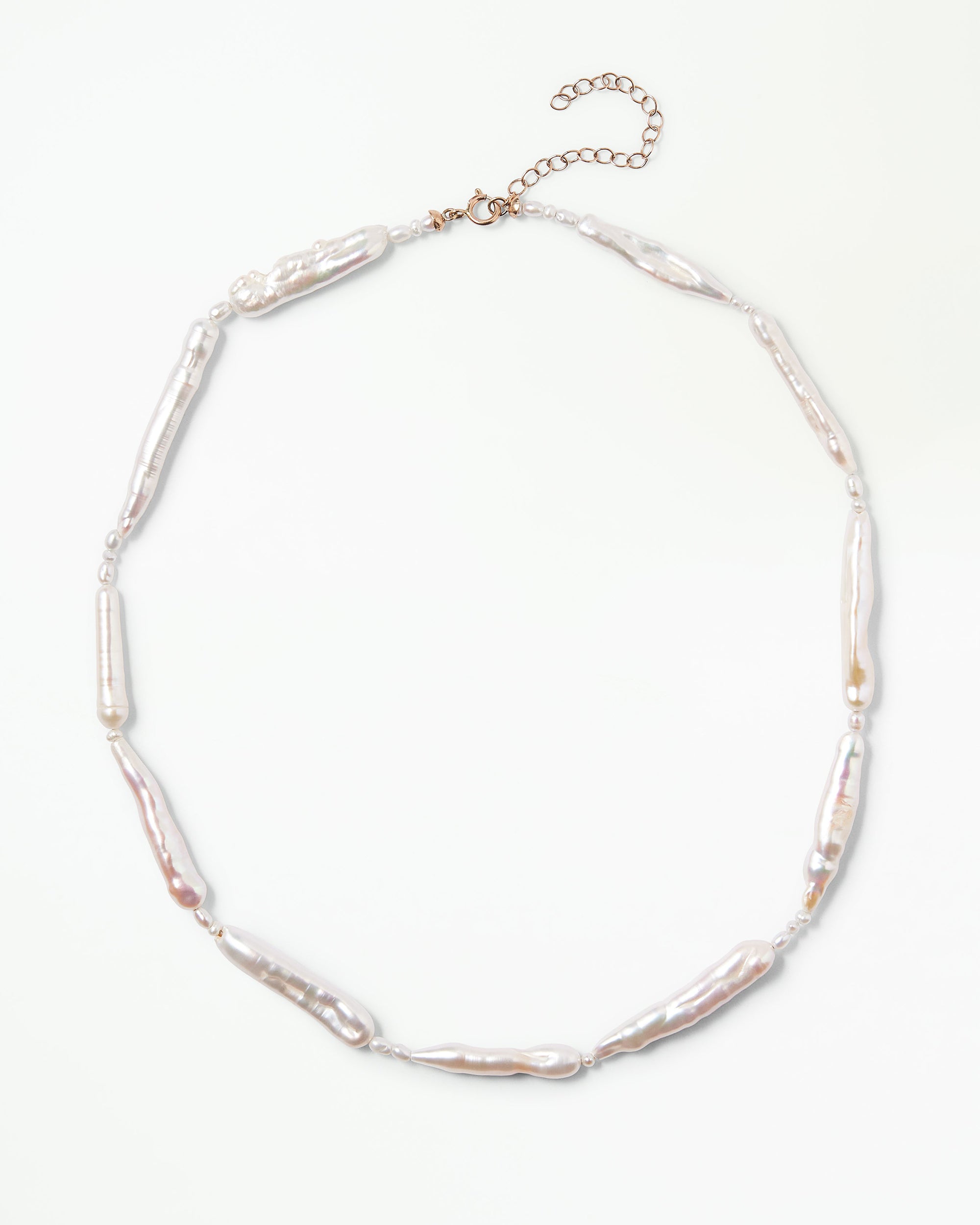 Stem Pearl Patchwork Necklace