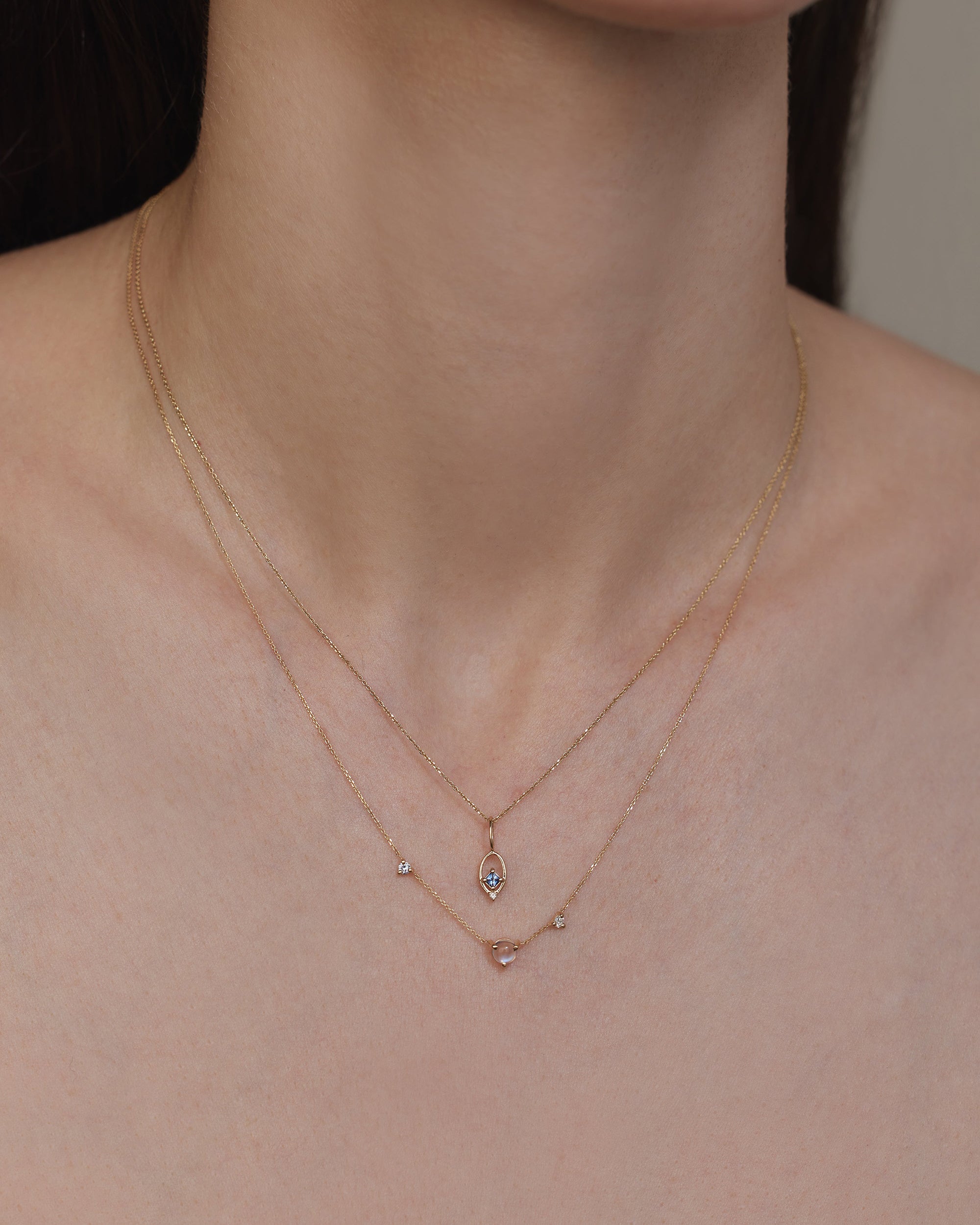 Two Stone Numerology Pendant