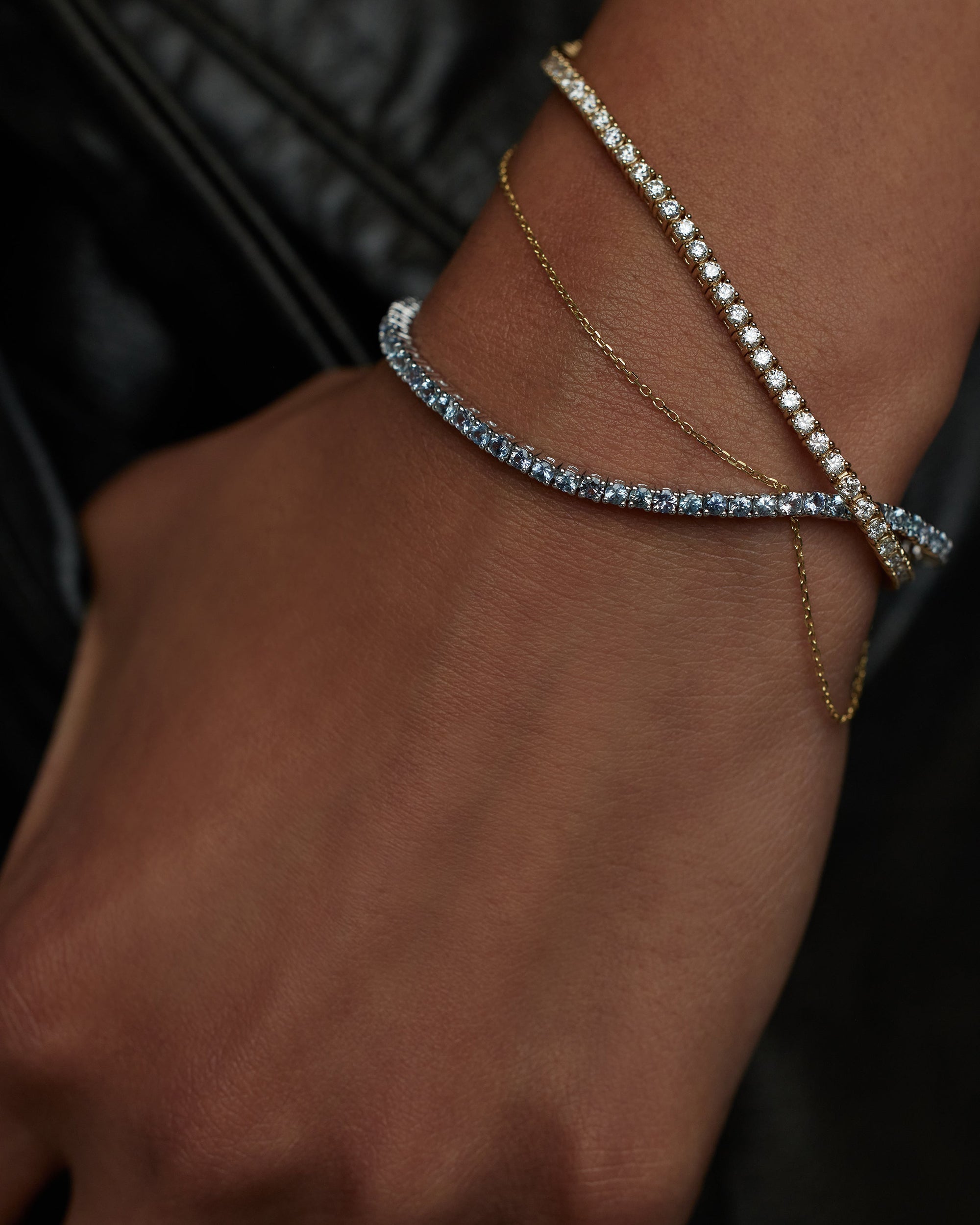 White Gold Sapphire Tennis Bracelet