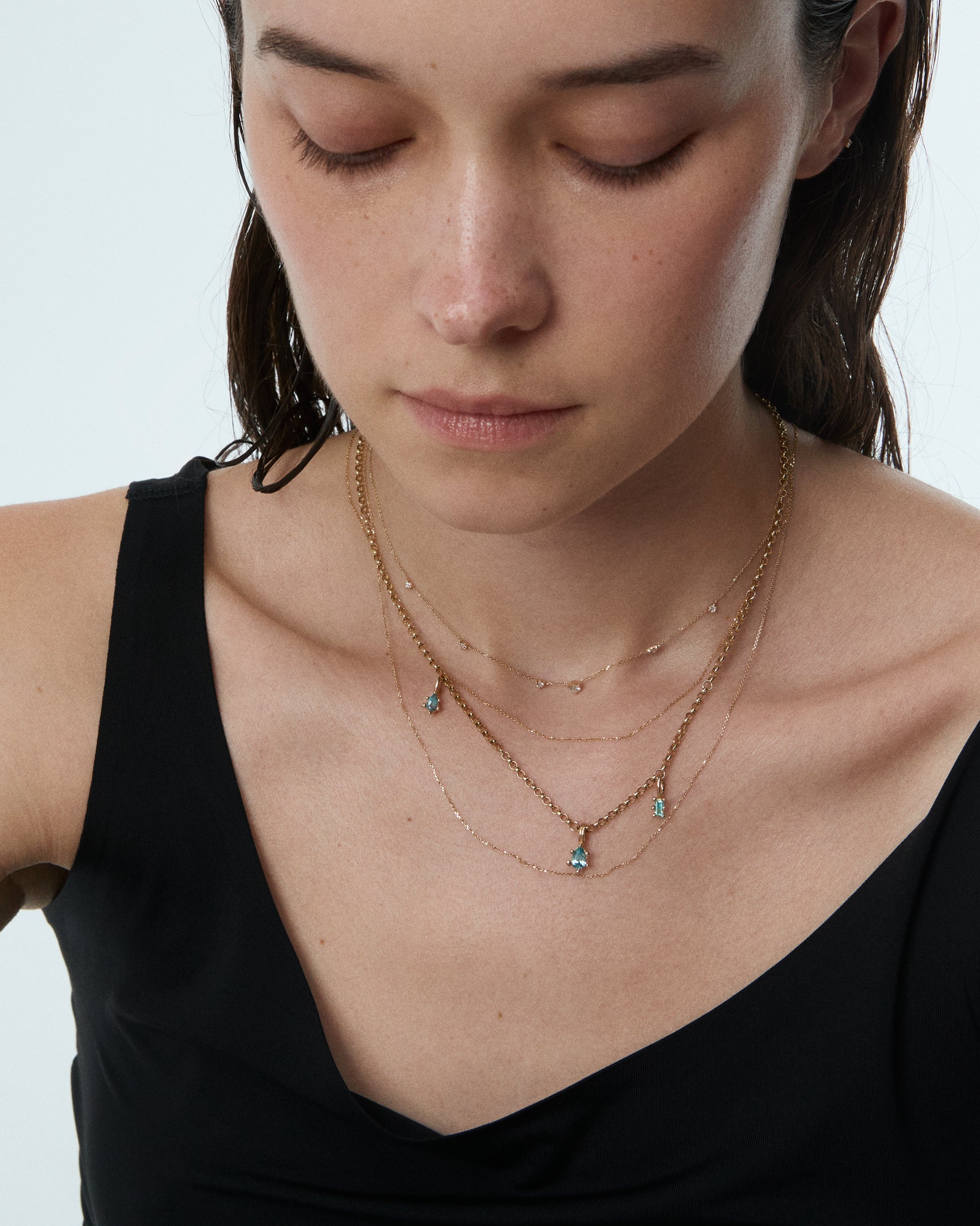 Hinged Charm Orbit Necklace