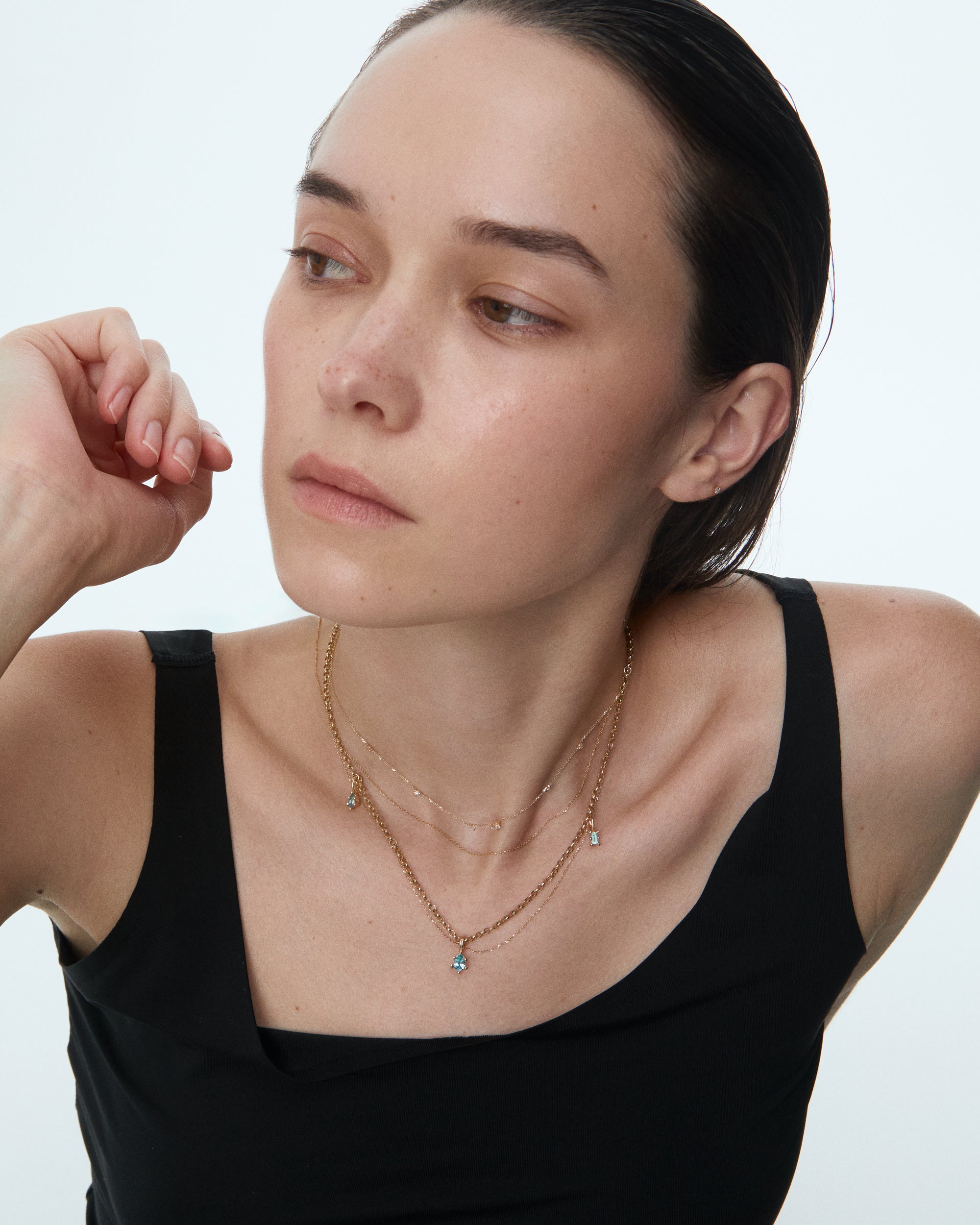 Hinged Charm Orbit Necklace