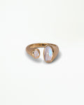 Oval Moonstone Dyad Signet Ring
