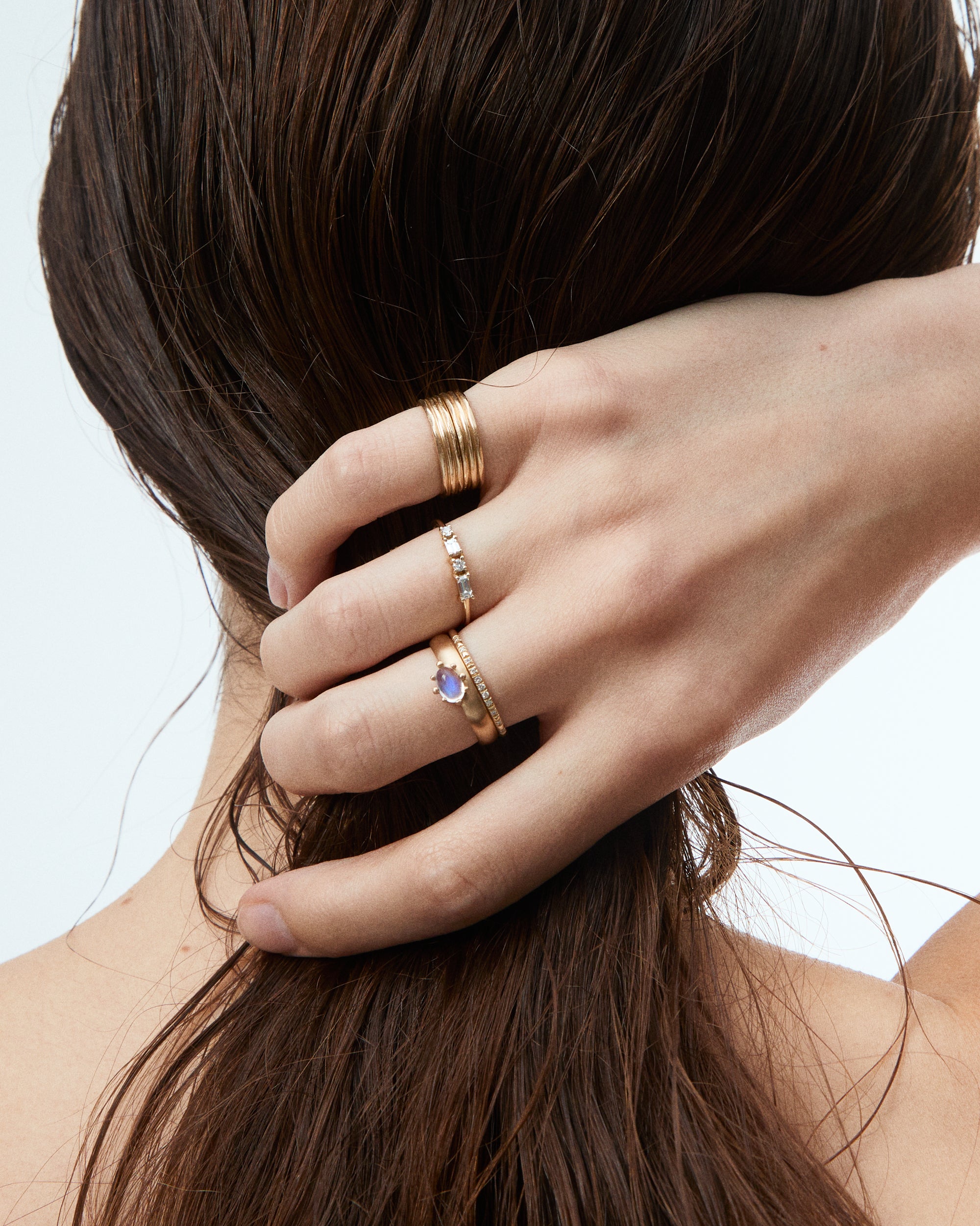 Oval Moonstone Monolith Ring