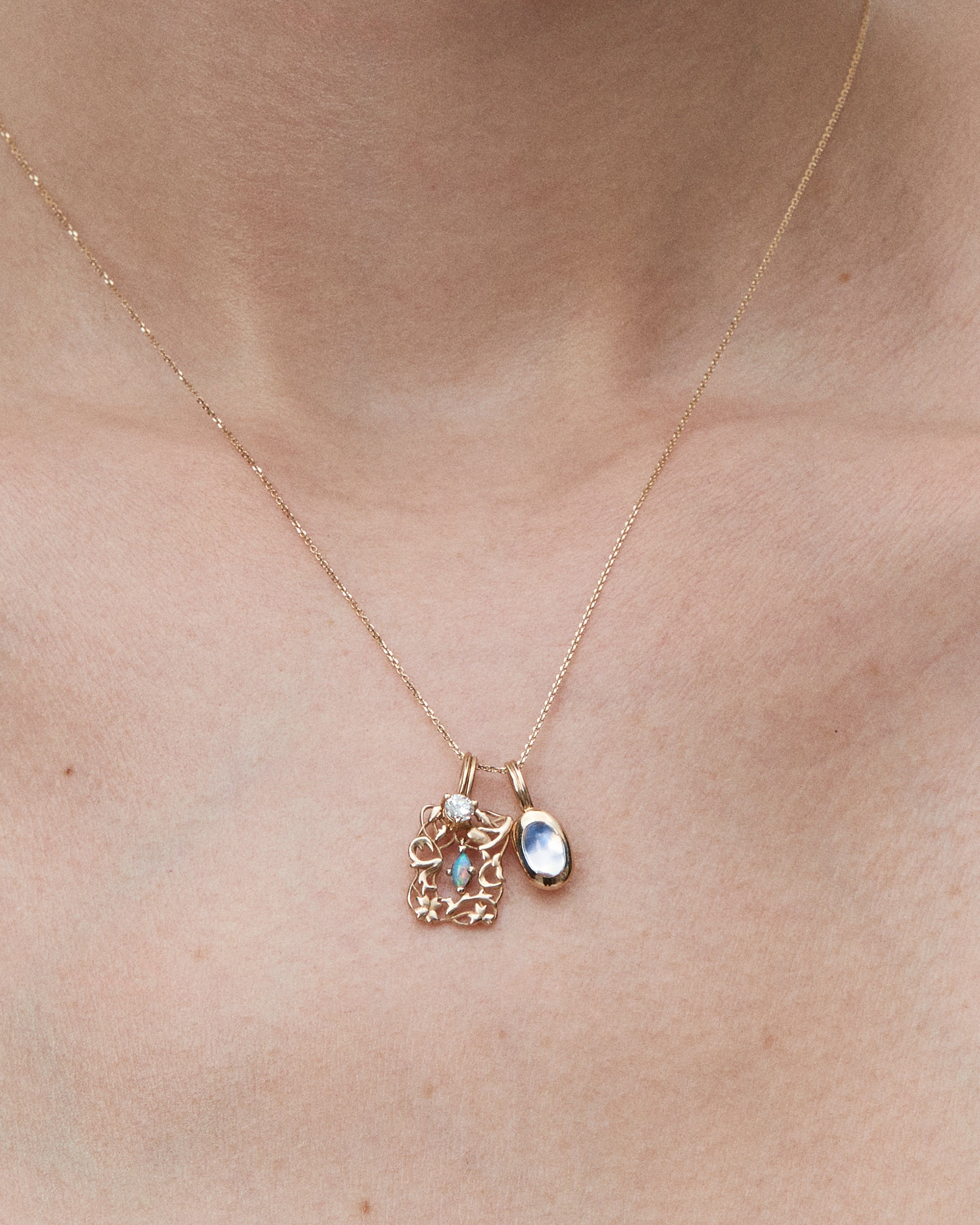 Small Opal Lace Pendant