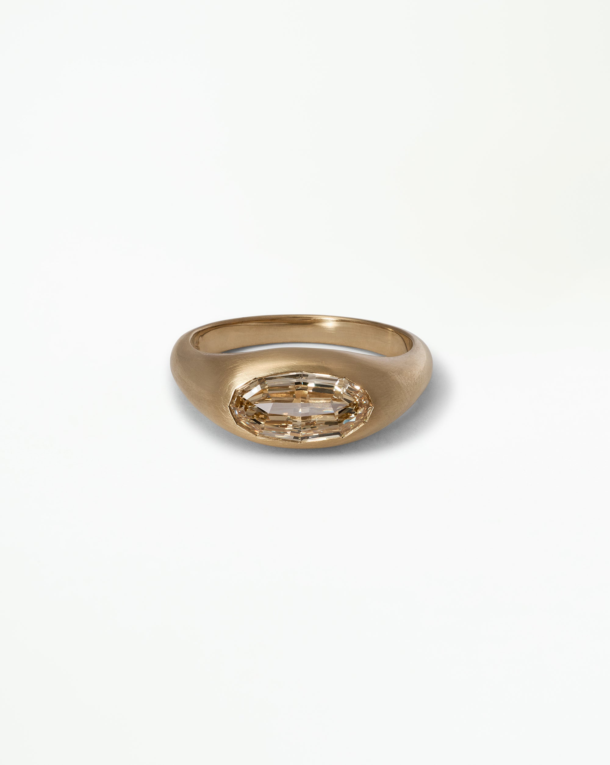 Oval Cut Diamond Signet Ring No. 7