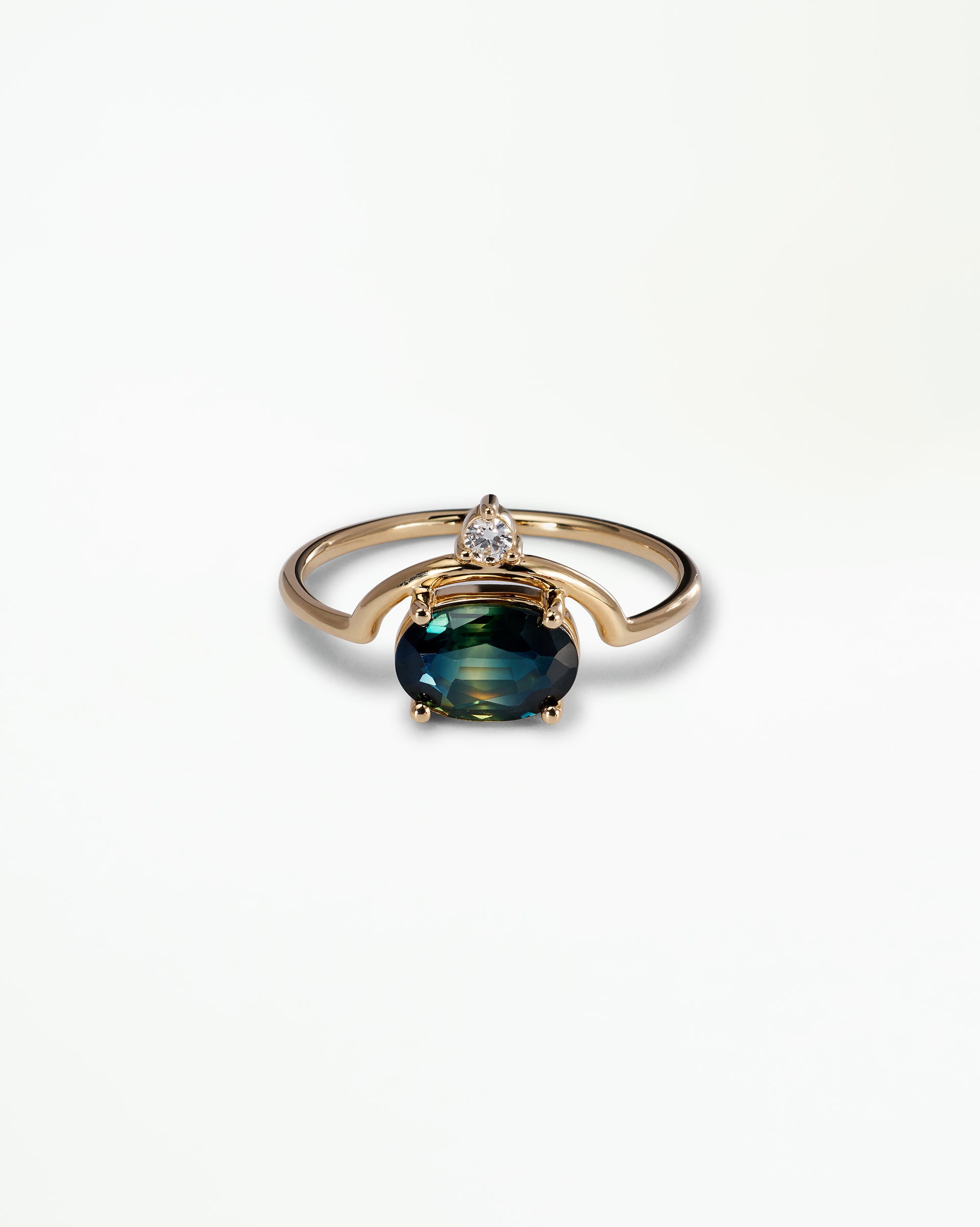 Sapphire and Diamond Nestled Ring No. 23