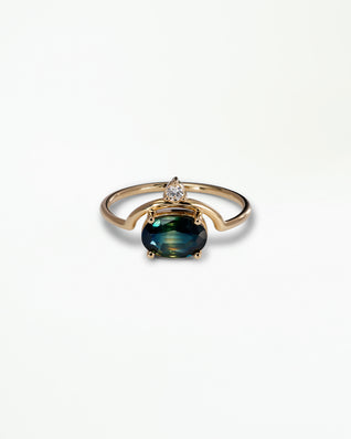 Sapphire and Diamond Nestled Ring No. 23