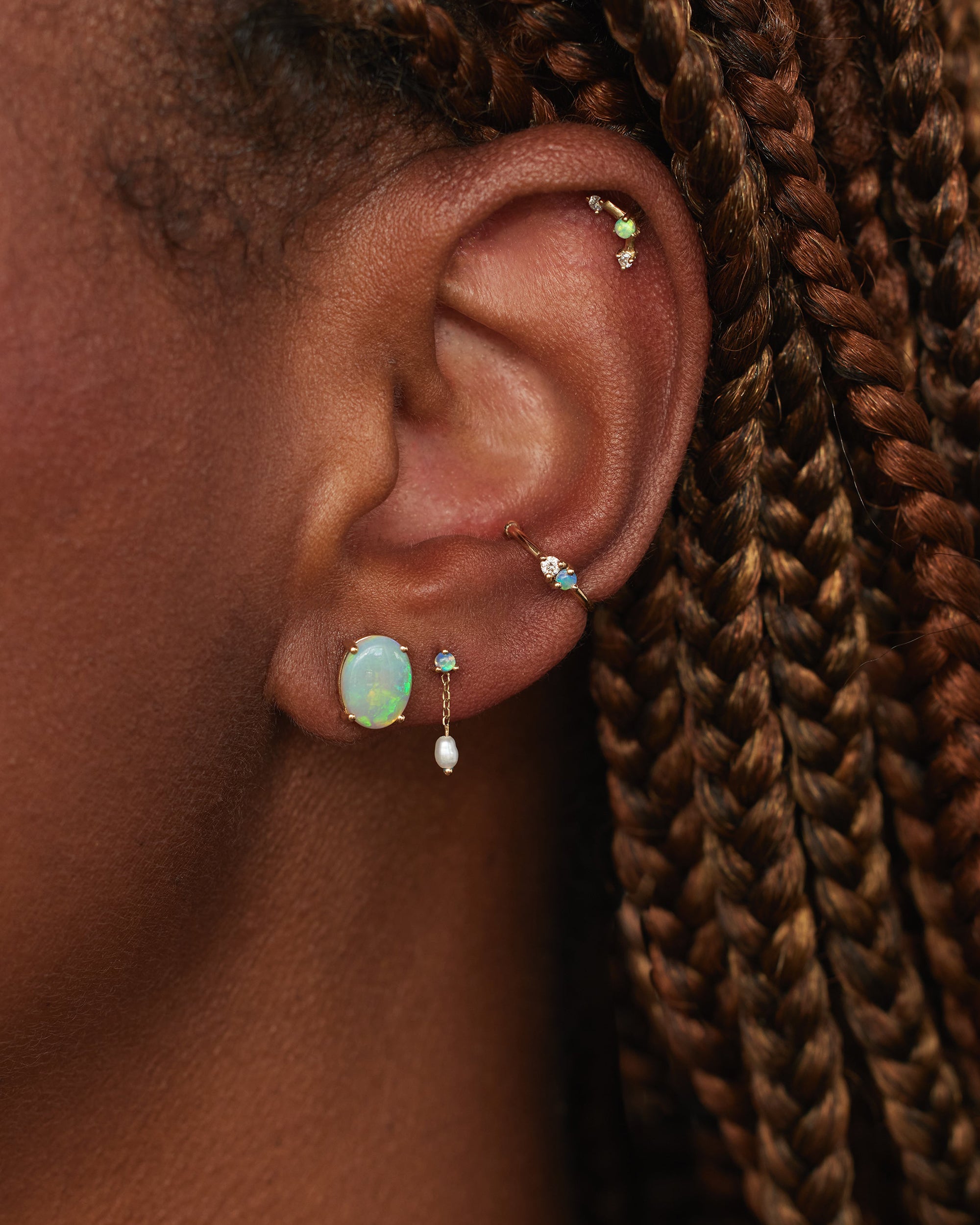 XL Opal Stud Earring