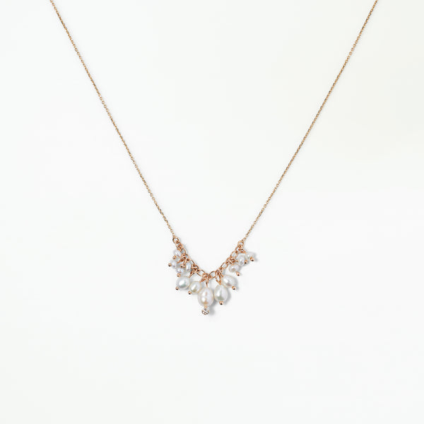 Shadow Diamond & Pearl Necklace
