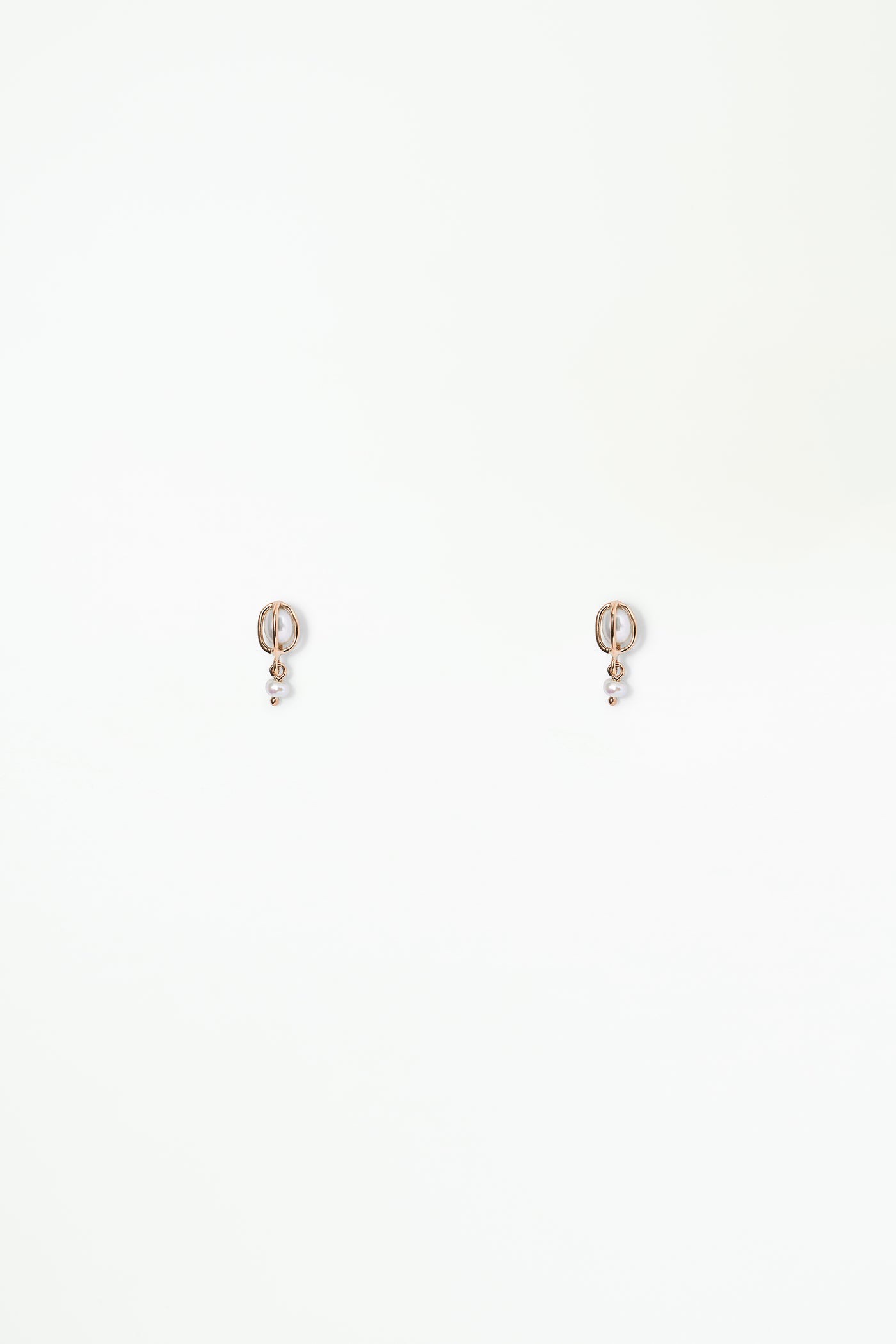 Caged Pearl Drop Earring - Single