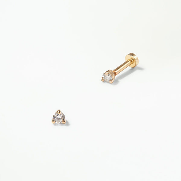 16G Flat Back Earrings Internally Threaded Titanium Cartilage Stud – OUFER  BODY JEWELRY