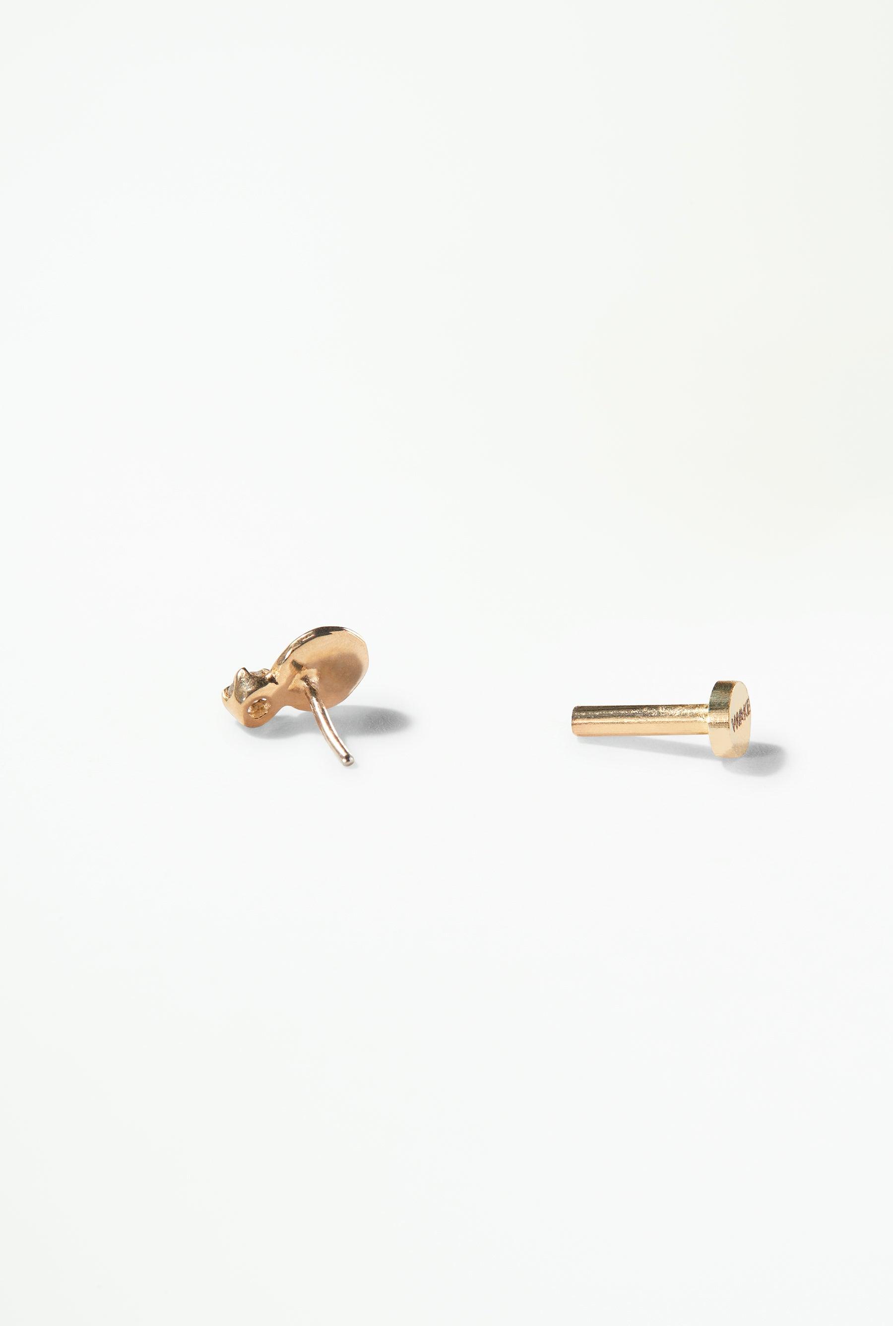 Diamond Burst Earring - Flat Back - Single Size 2mm | WWAKE