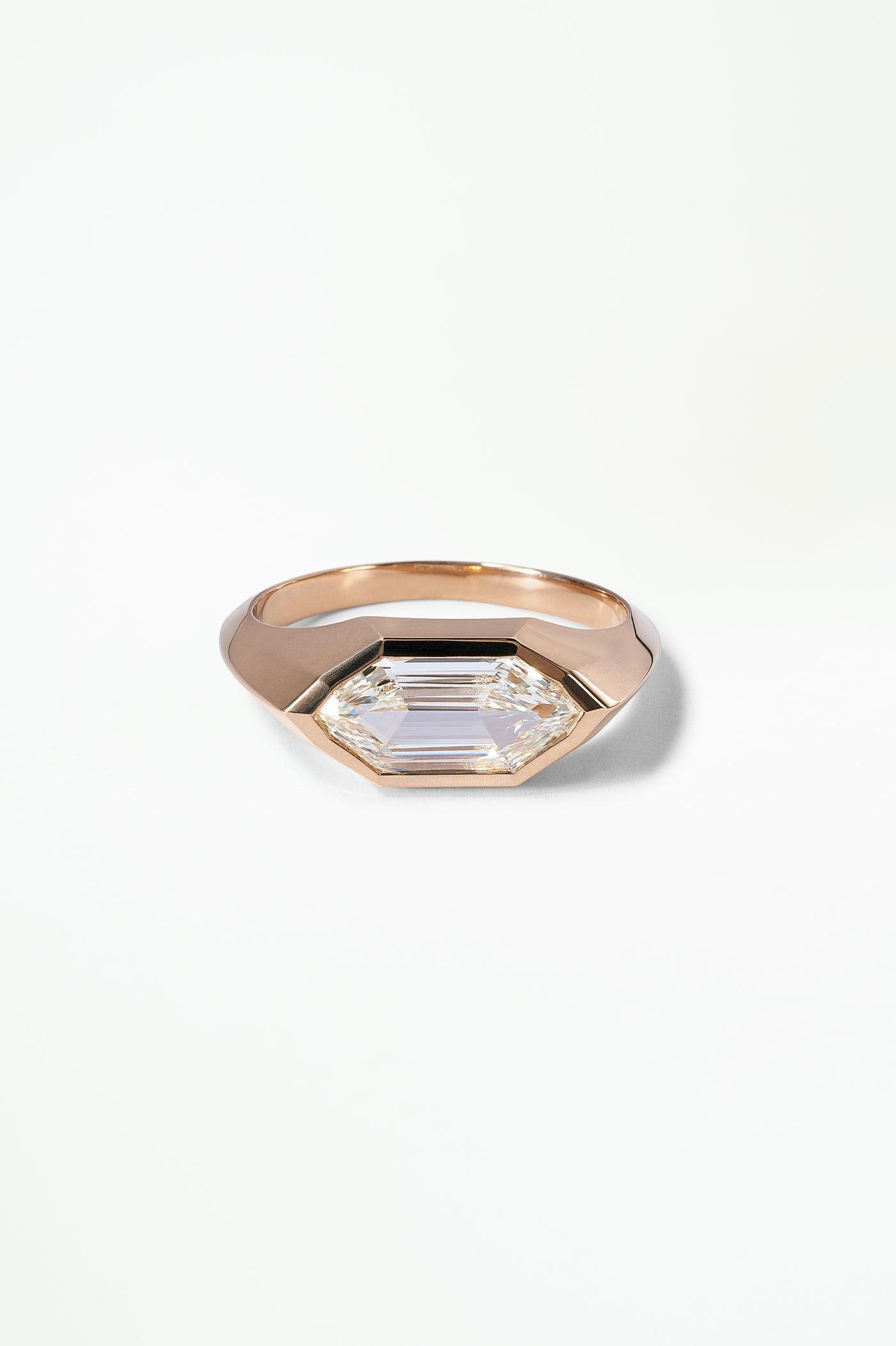 One of a Kind Fancy Cut Diamond Signet Ring No. 50