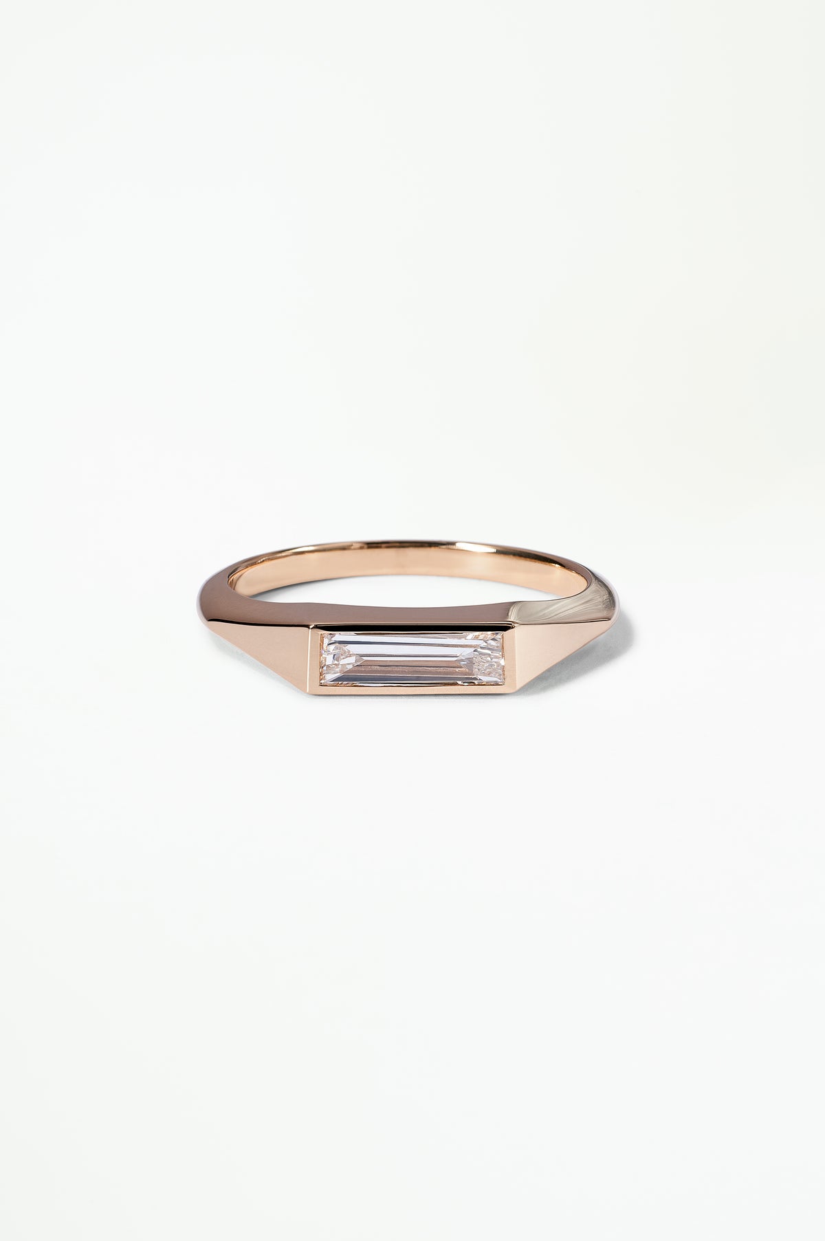 Baguette Cut Diamond Signet Ring No. 48
