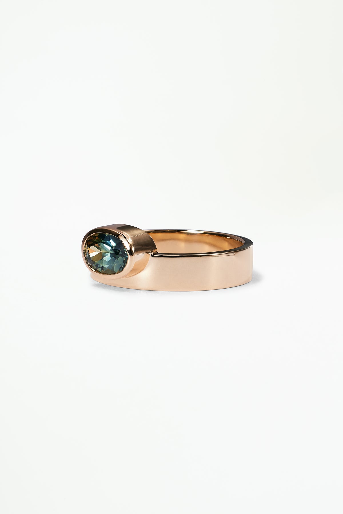 Oval Brilliant Cut Sapphire Monolith Ring No. 4