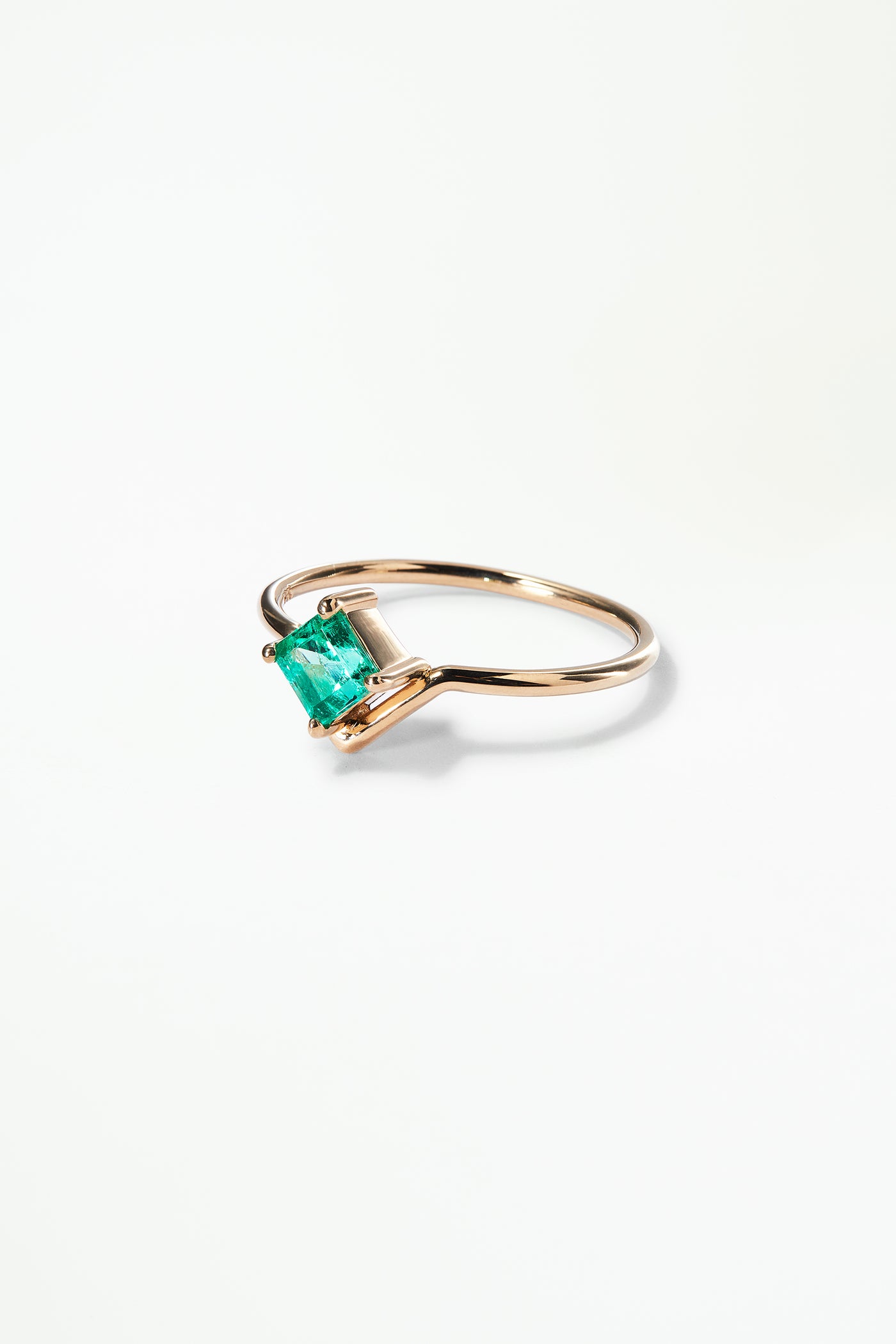 One of a Kind Nestled Emerald Ring