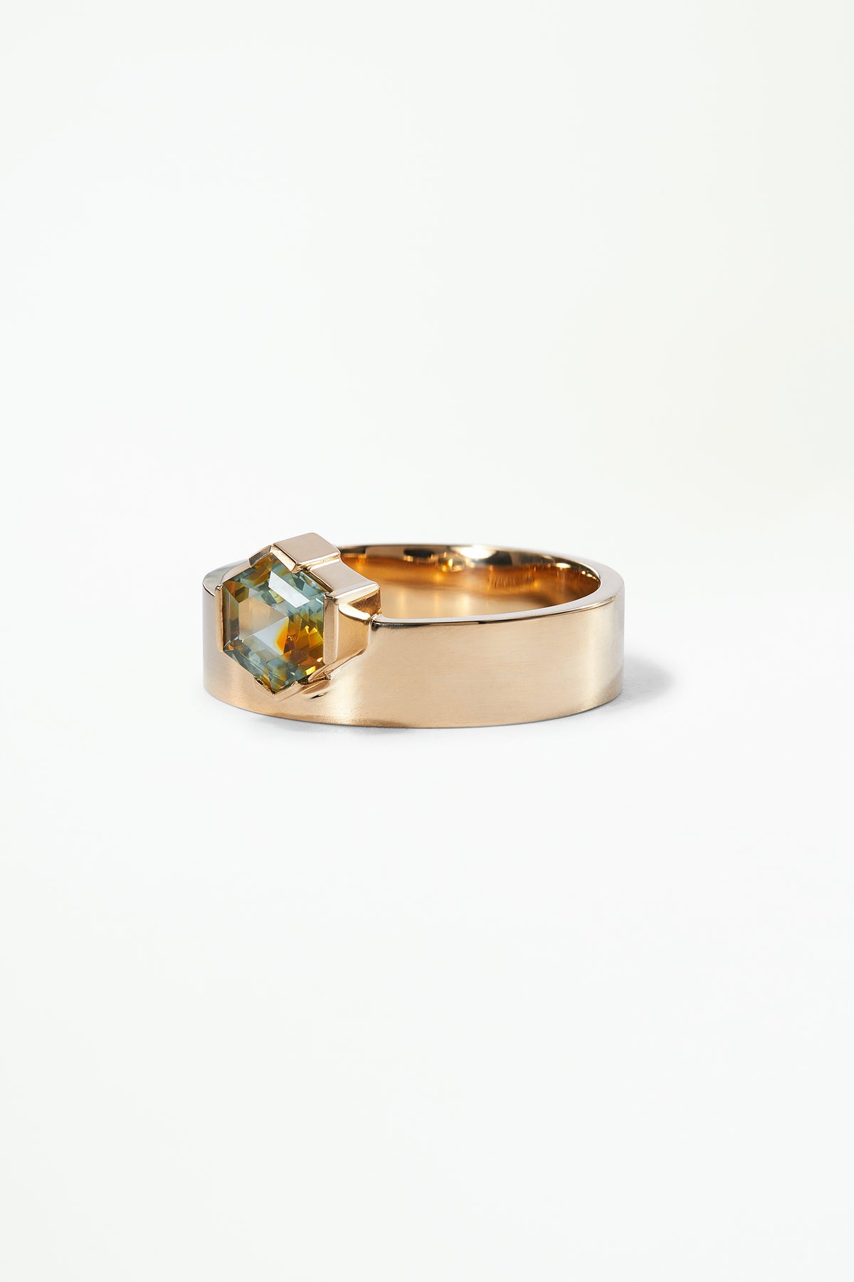 Hexagon Sapphire Monolith Ring