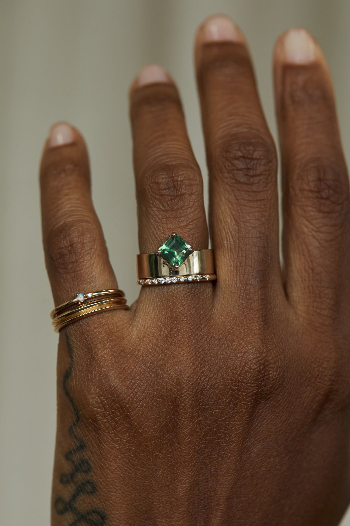 One of a Kind Green Sapphire Monolith