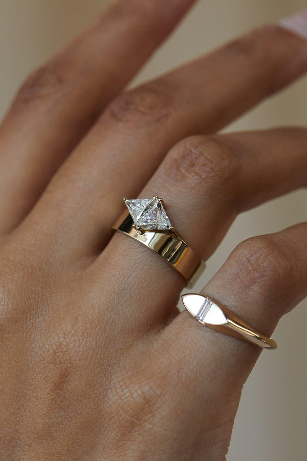Platinum & 18k Yellow Gold 7 Stone Diamond Ring - Handmade Diamond  Jewellery by Blackman of Dublin